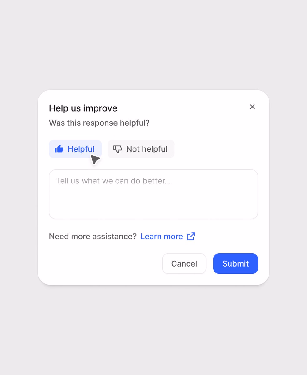 B034— Feedback modal with rating w / @alignui - Erşad