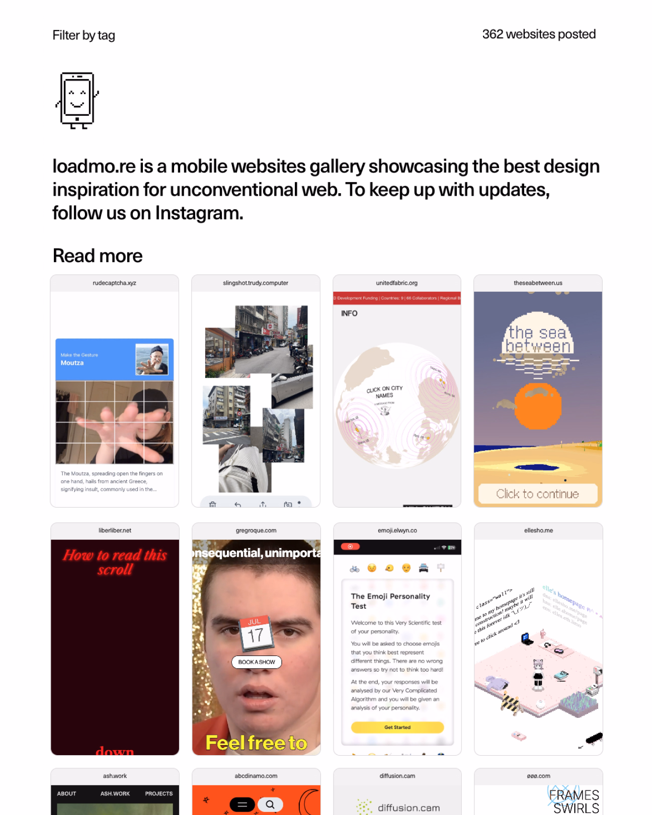 Finally, a mobile-first web design inspiration gallery A quirky col... - Adham Dannaway