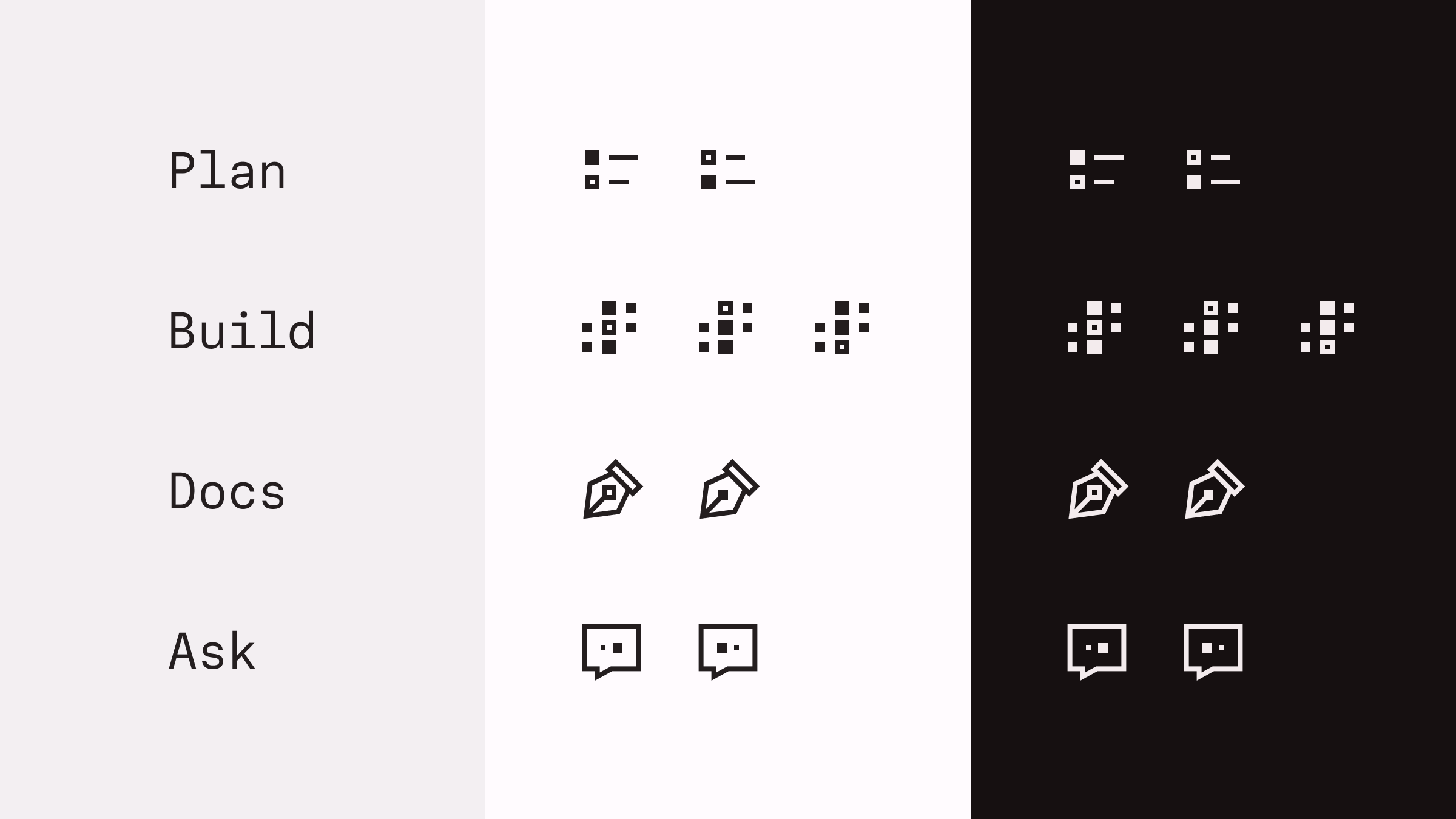 opencode agent icon concepts ⦿ creating unity across the set ⦿ base... - David Hill