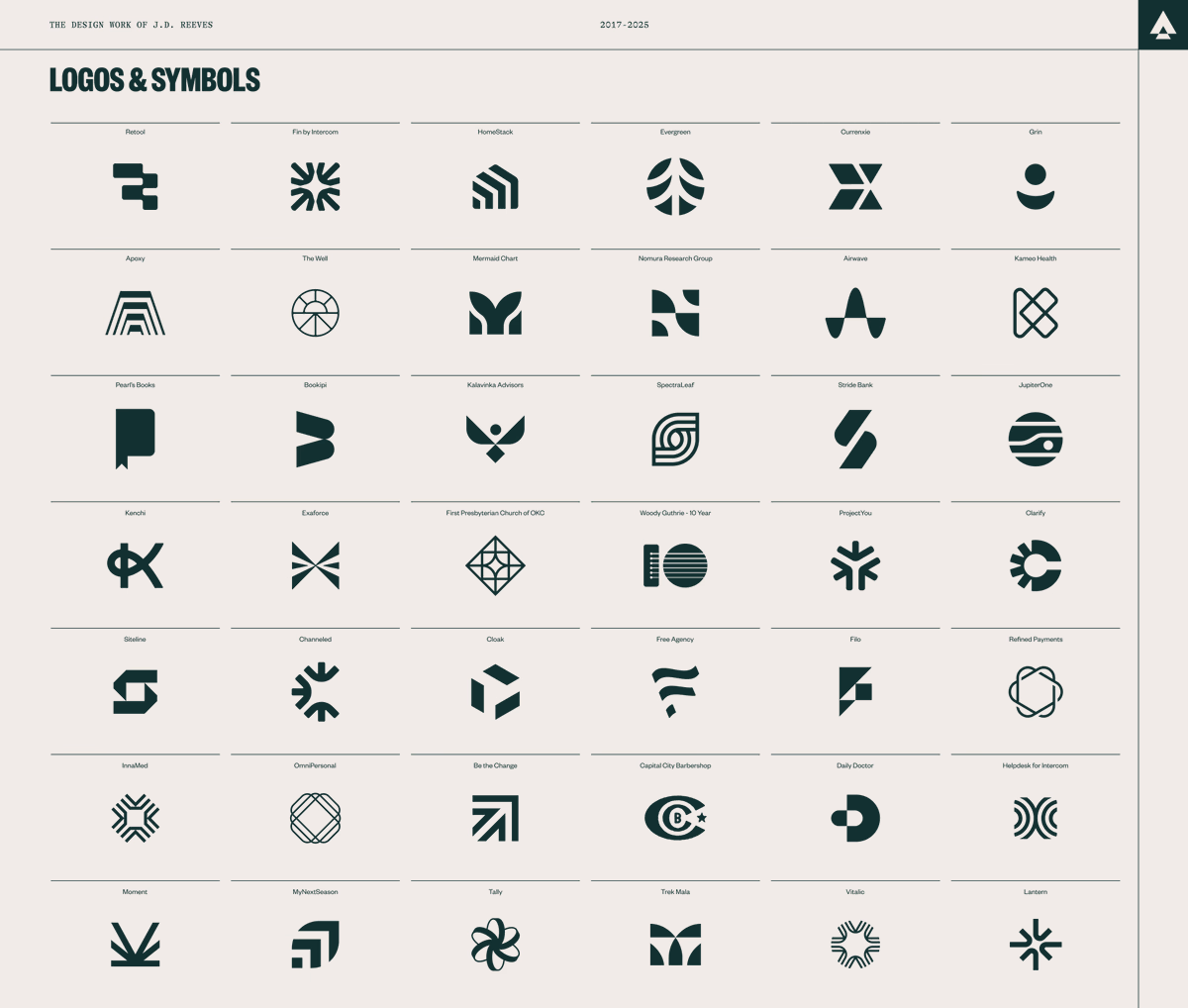 working on a proposal and decided to compile some logos I've done: - J.D. Reeves