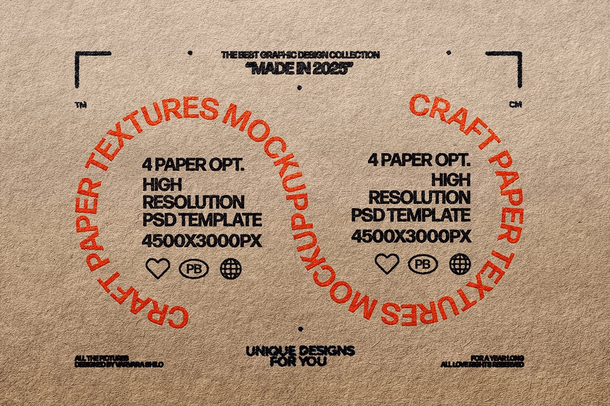 Craft paper textures that don't fight your workflow. Smart Objects,... - The Brand Identity