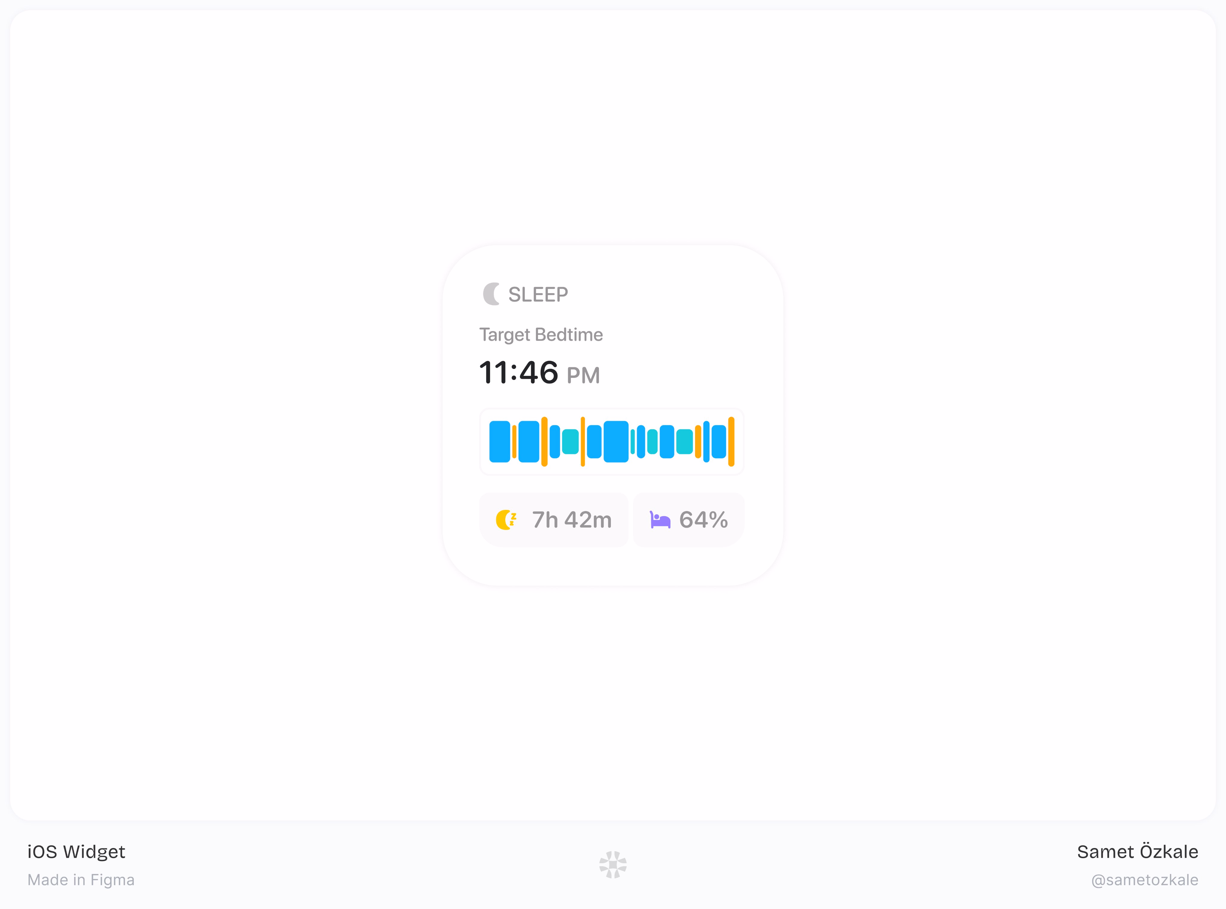 iOS Widget Design (Small) for Sleep - Samet Özkale