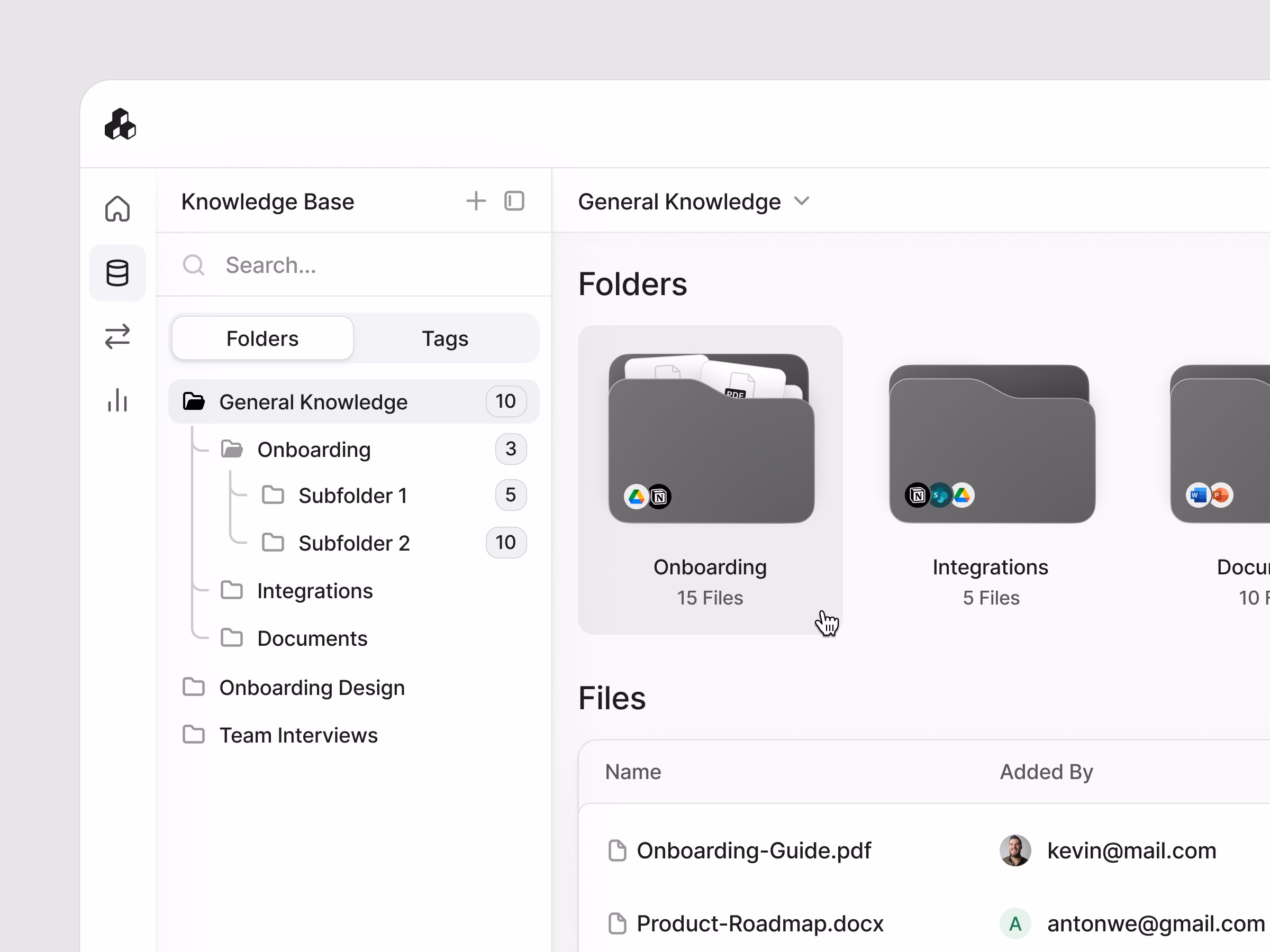 Organizing Documents / AI Knowledge Base - Kevin