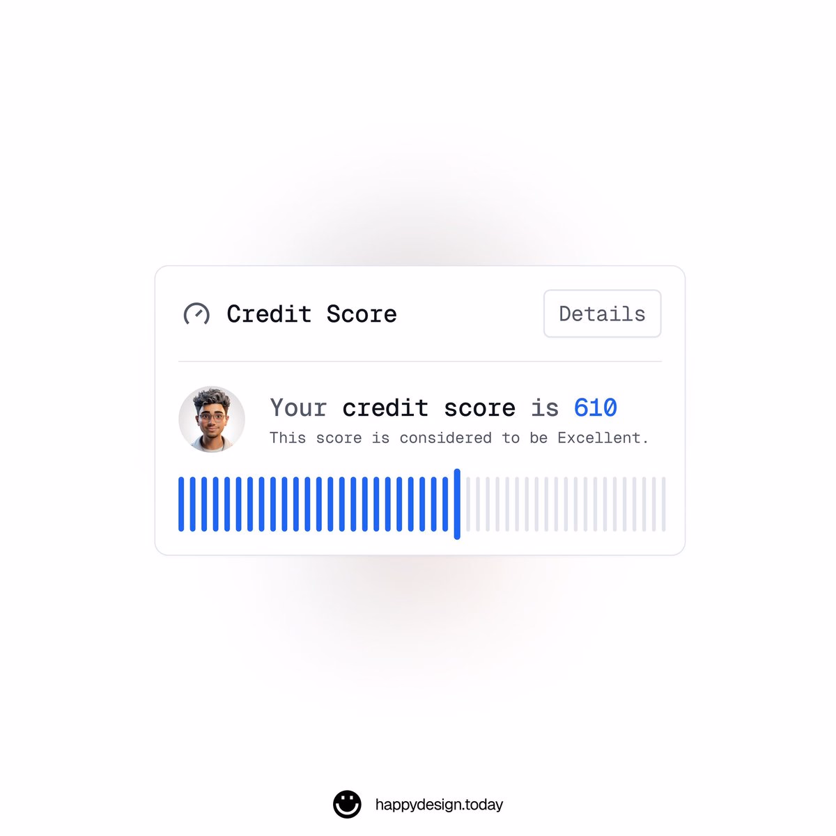 Designing clarity in numbers. A simple SaaS dashboard widget that s... - Jan · HappyDesign
