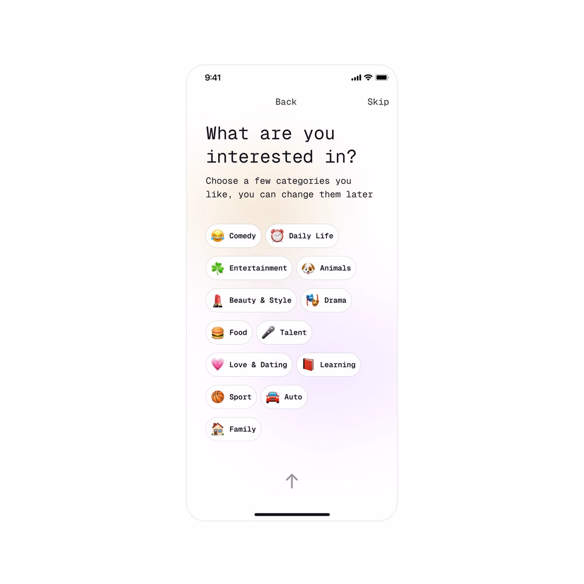 A soft UI moment that does more than collect data, it sets the tone... - Jan · HappyDesign