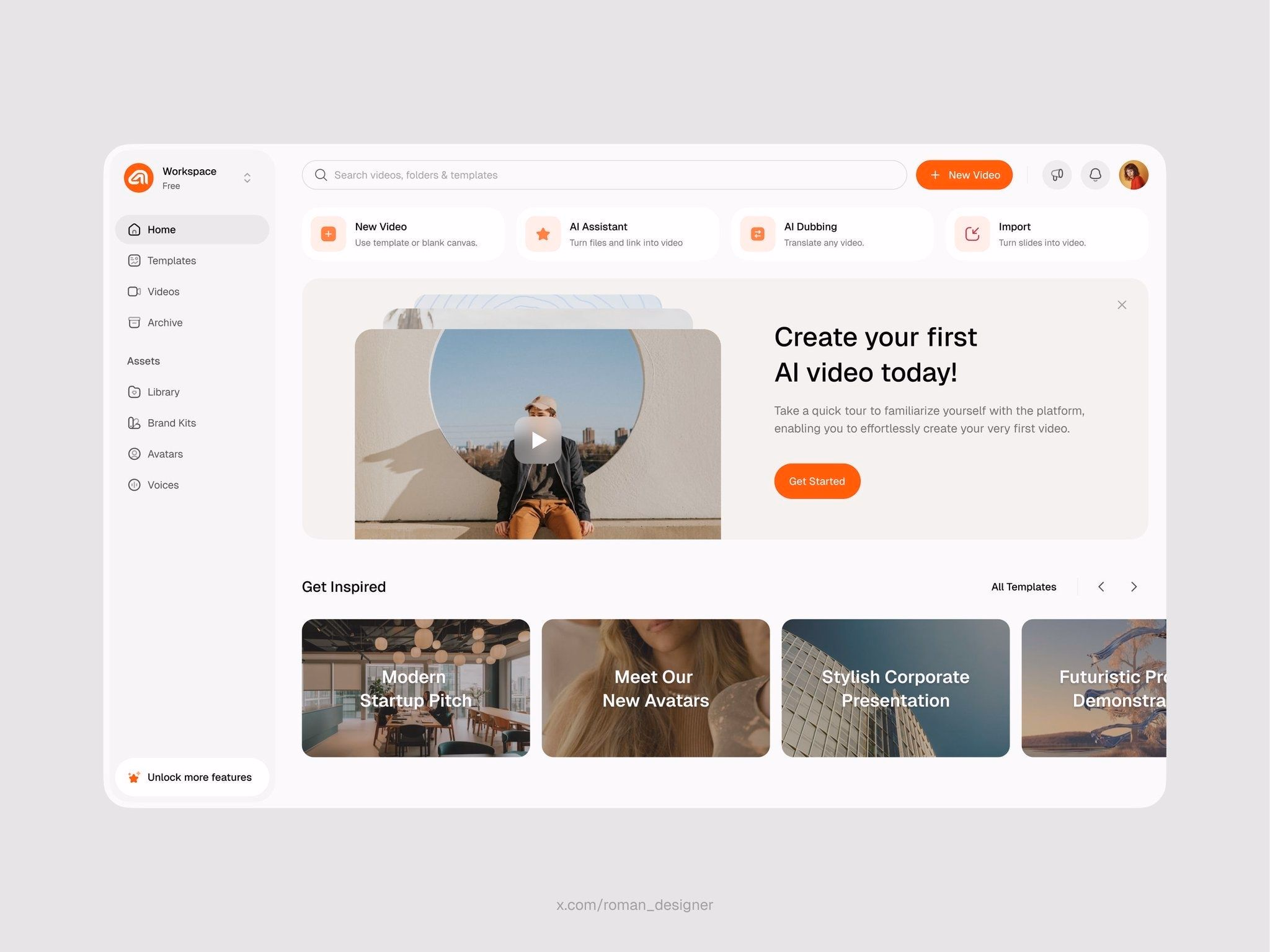 AI video app designs from past week. - Roman