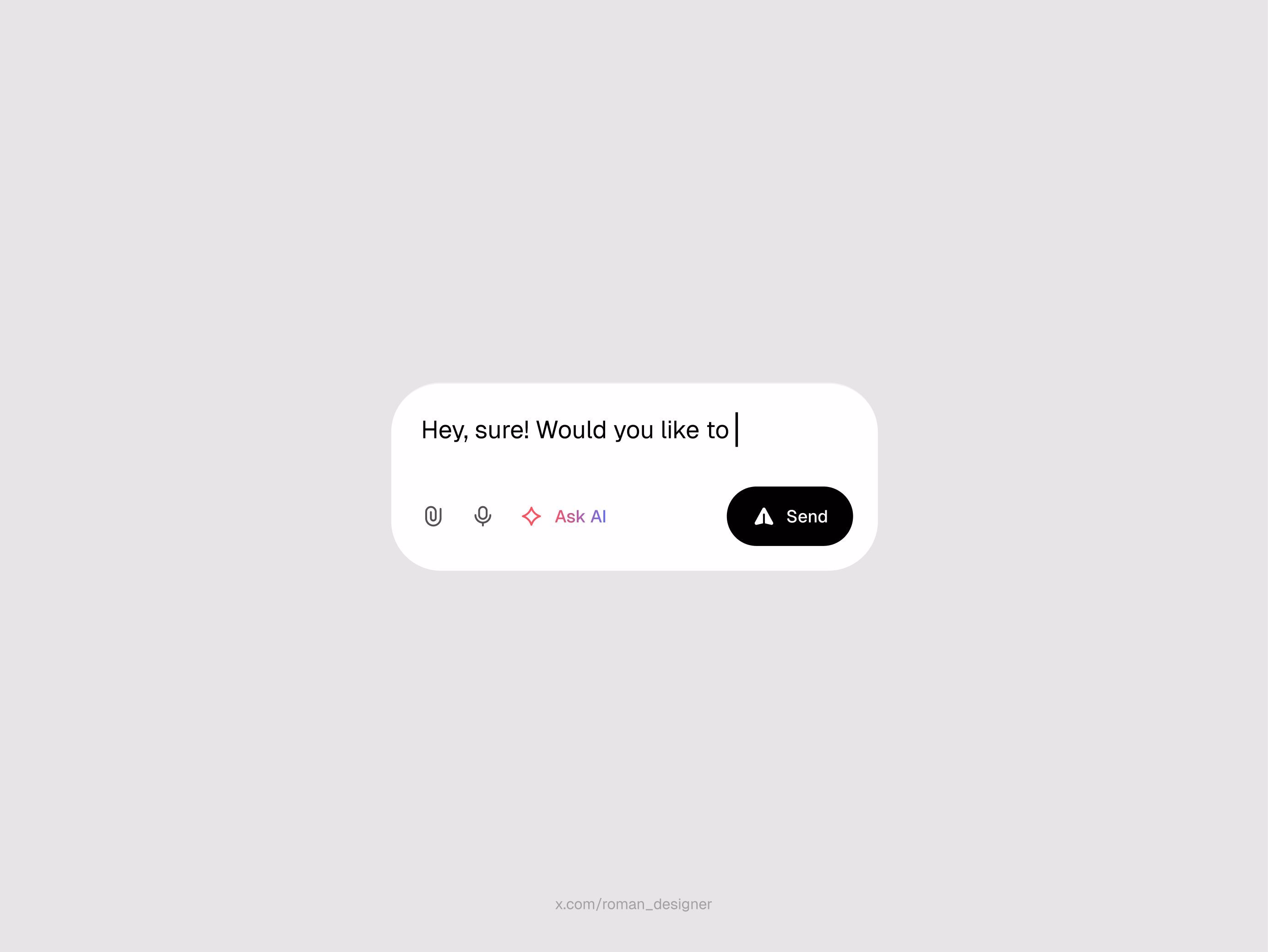 Chat app components. - Roman