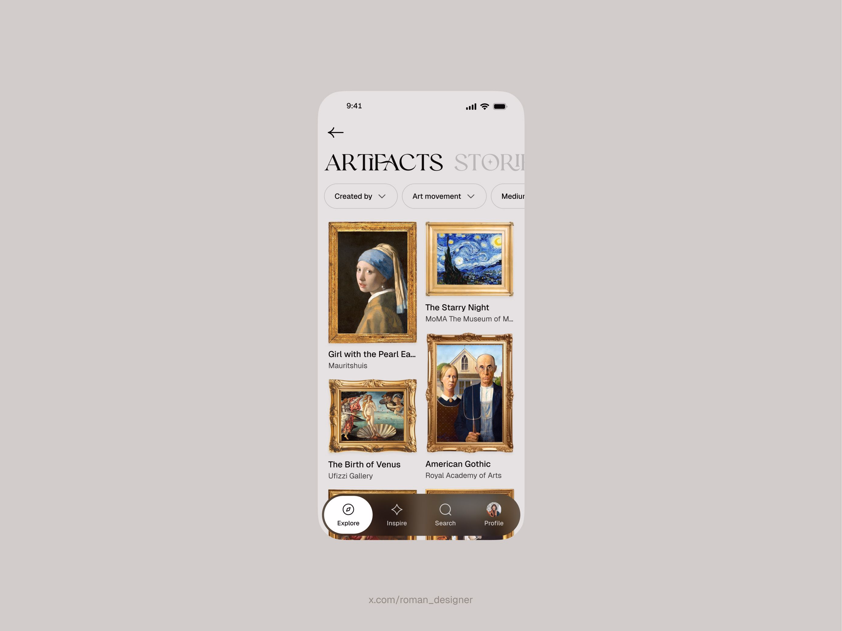Artifacts. - Roman