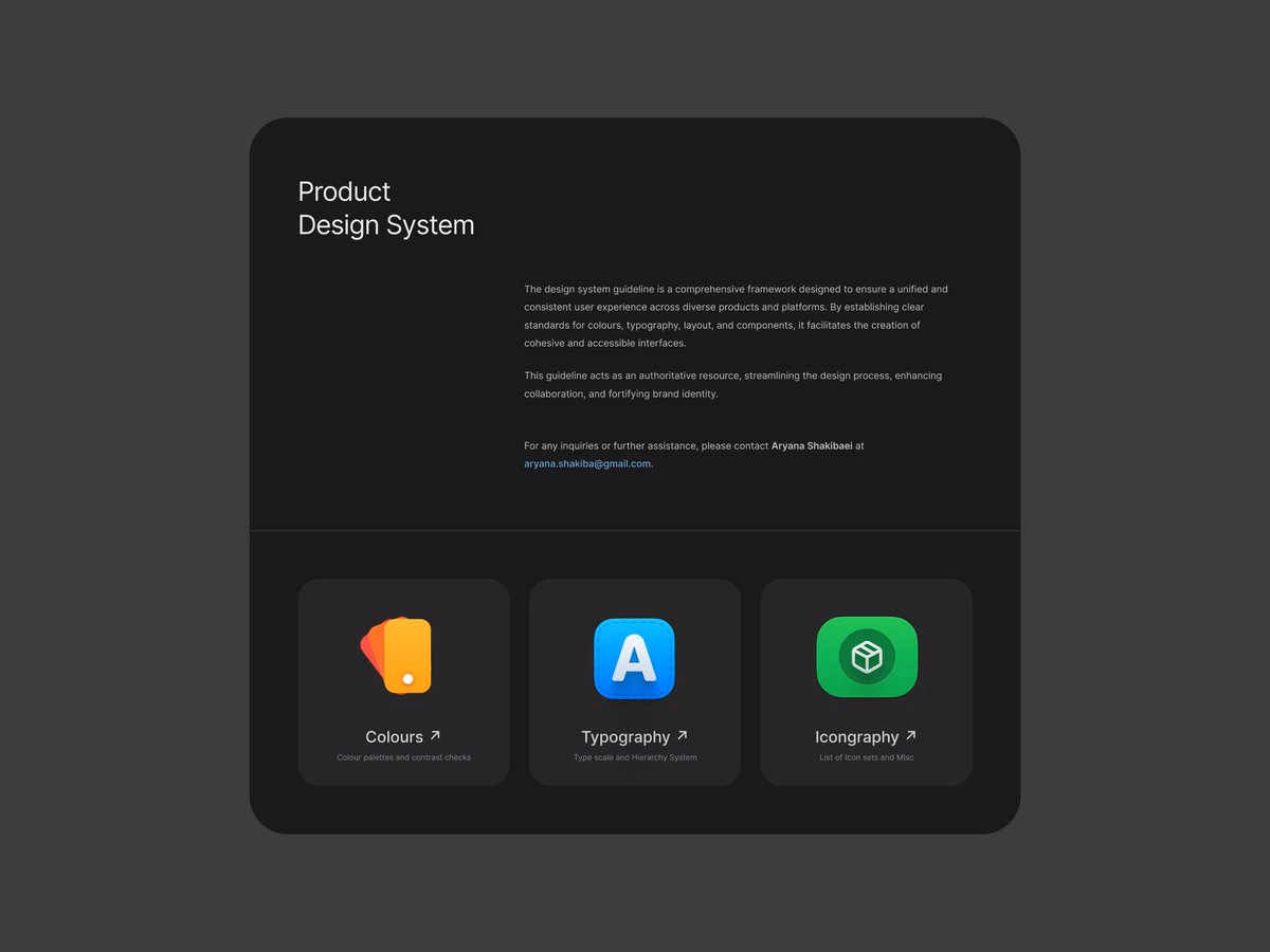 Design System Documentation - Aryana Shakibaei ✦