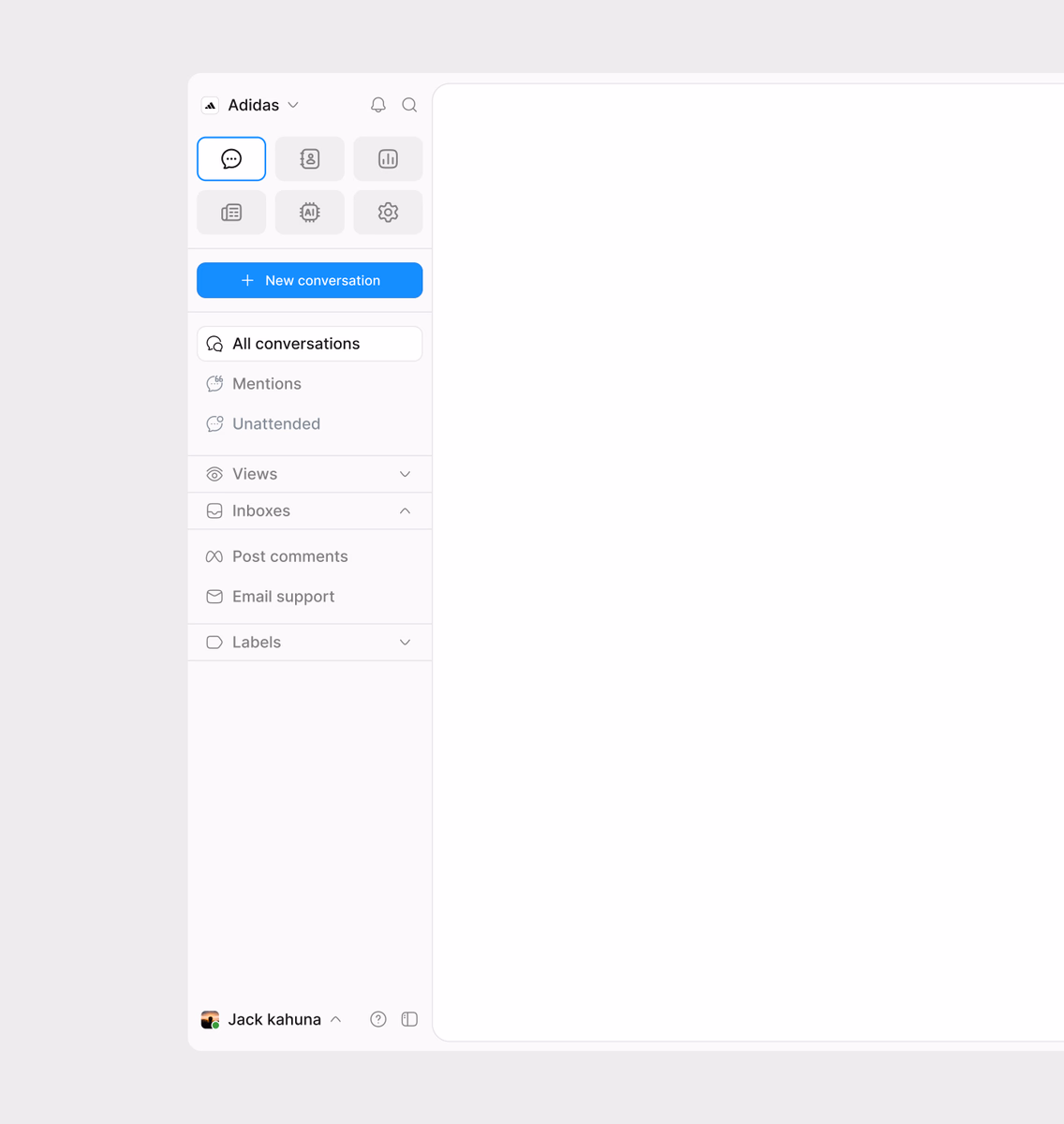 Arc Browser's style sidebar for a helpdesk - Osha
