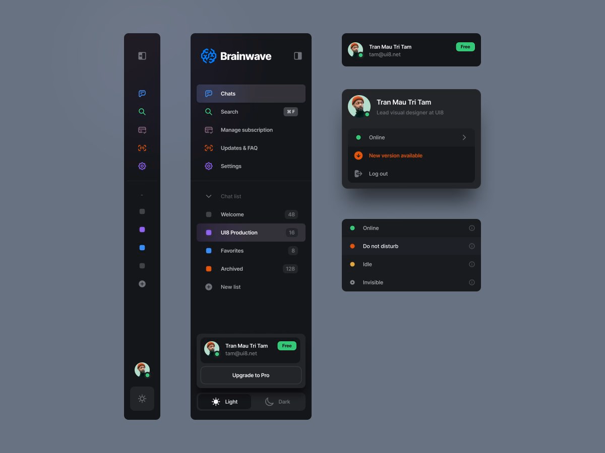 Sidebar Components for Brainwave 1.0 - Tran Mau Tri Tam ✪