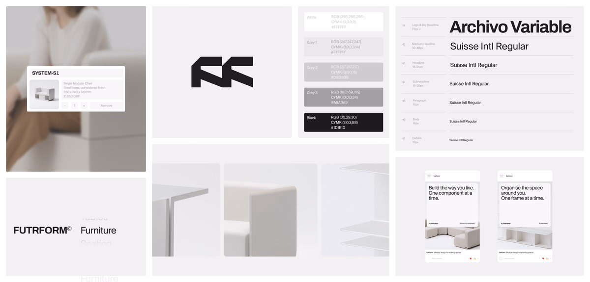 New work, Brand, Digital and UI Screens for FUTRFORM Modular furnit... - Cameron