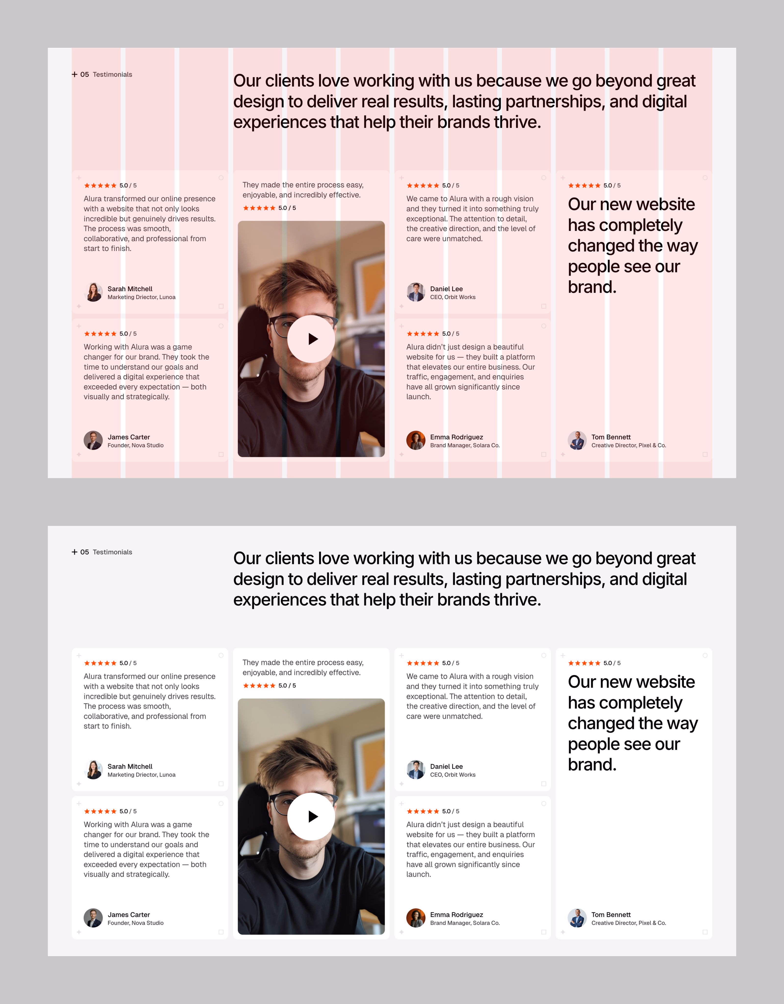 Currently feeling sick so here is a grid layout from a recent secti... - JJ Gerrish