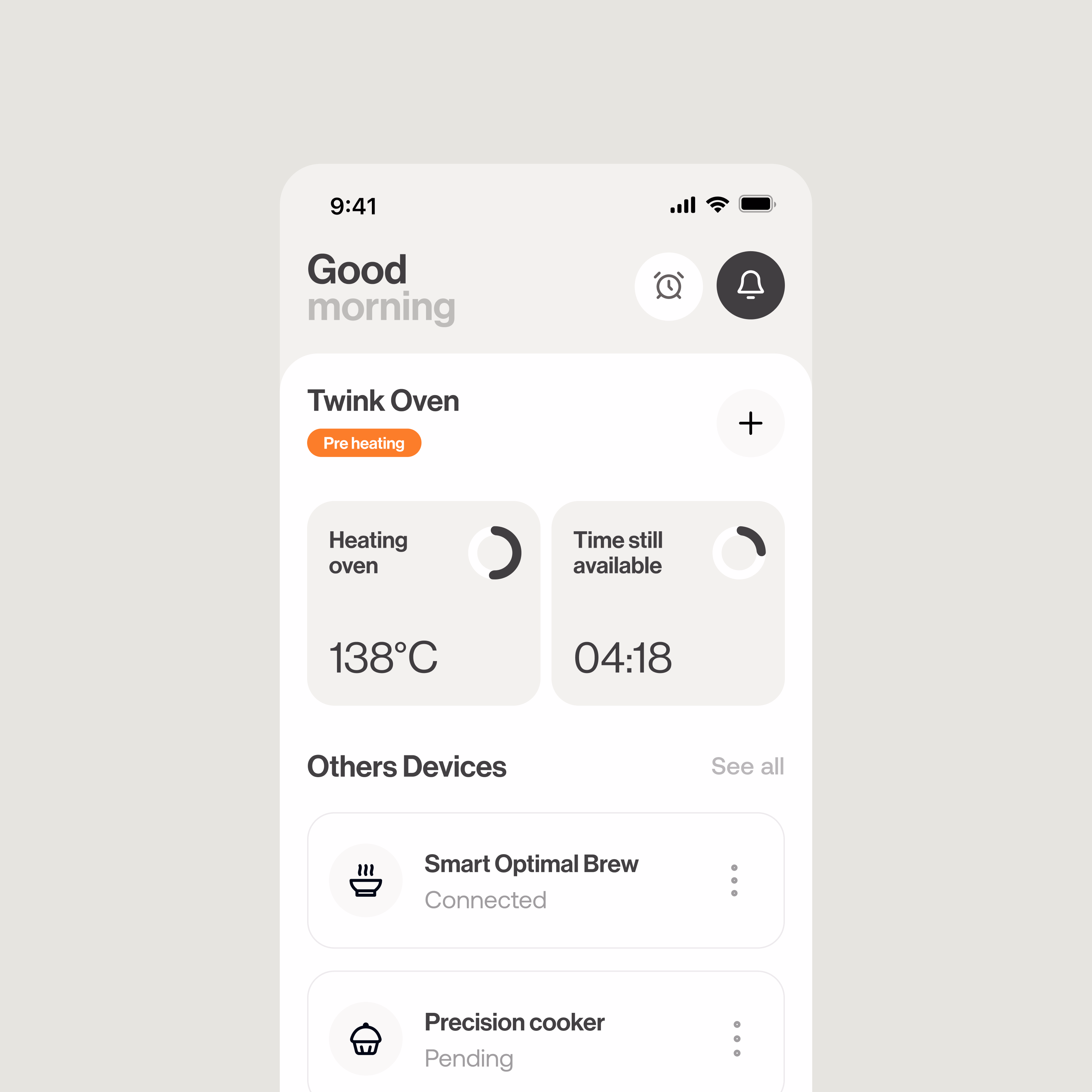 My goal with smart-home UI: Clarity, comfort, and control. No noise... - Sajon