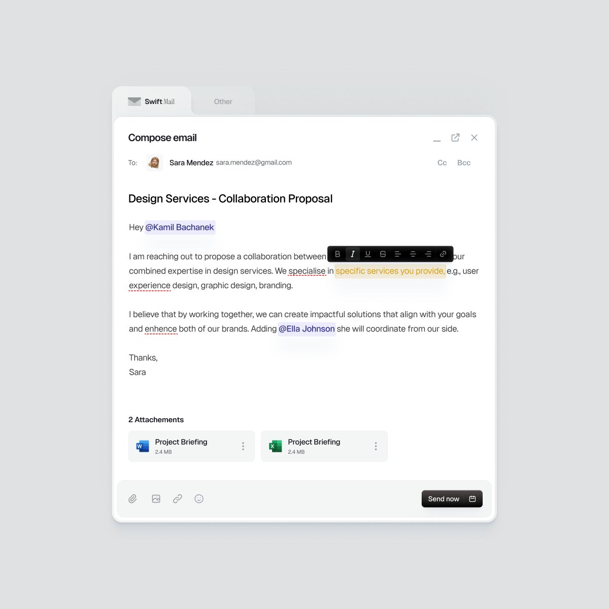 Compose email modal - Kamil Bachanek