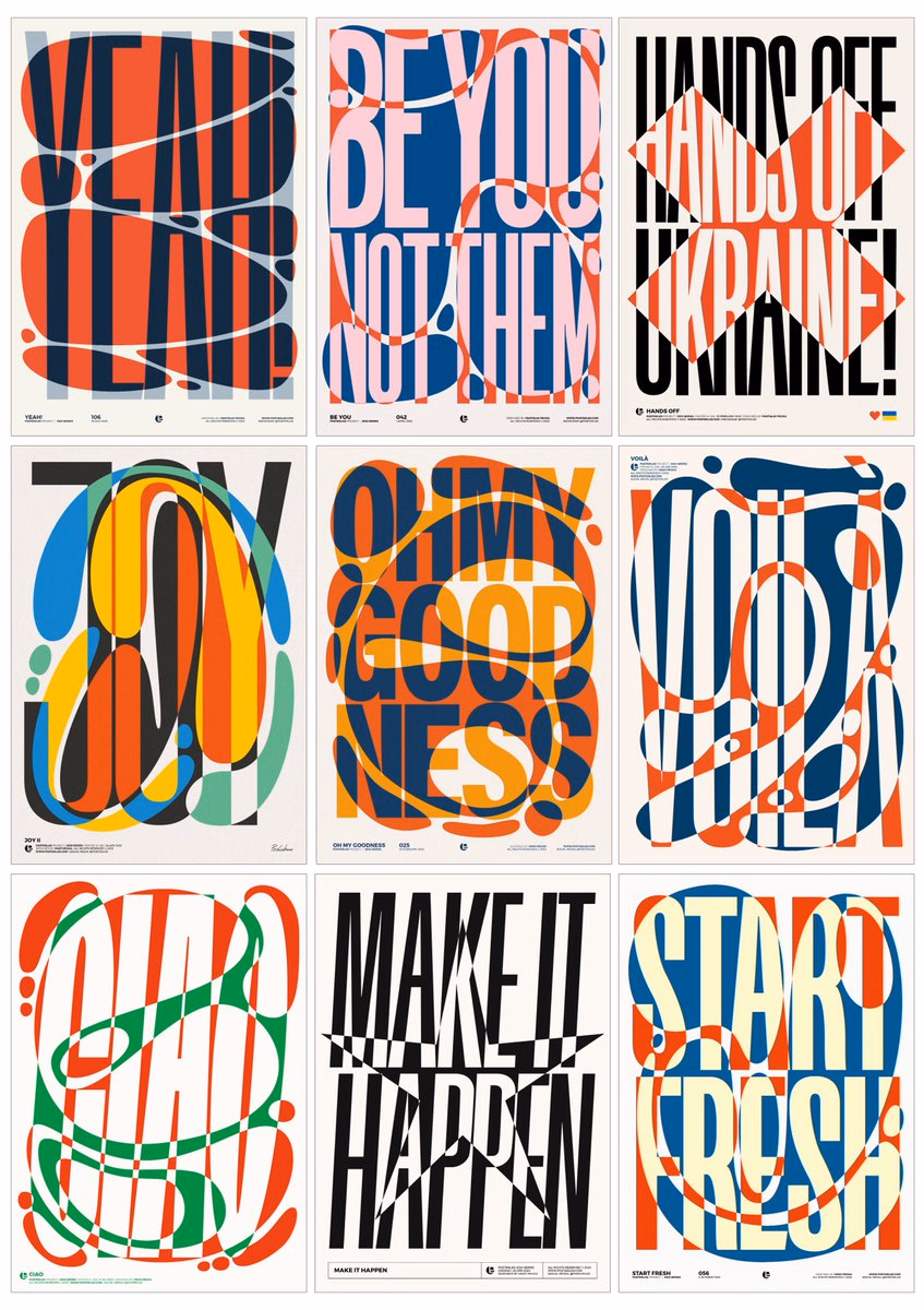 Type and bubbles - posterlad