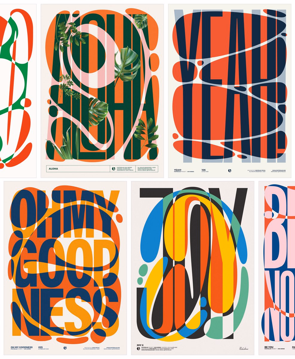 Typography in organic shapes. - posterlad