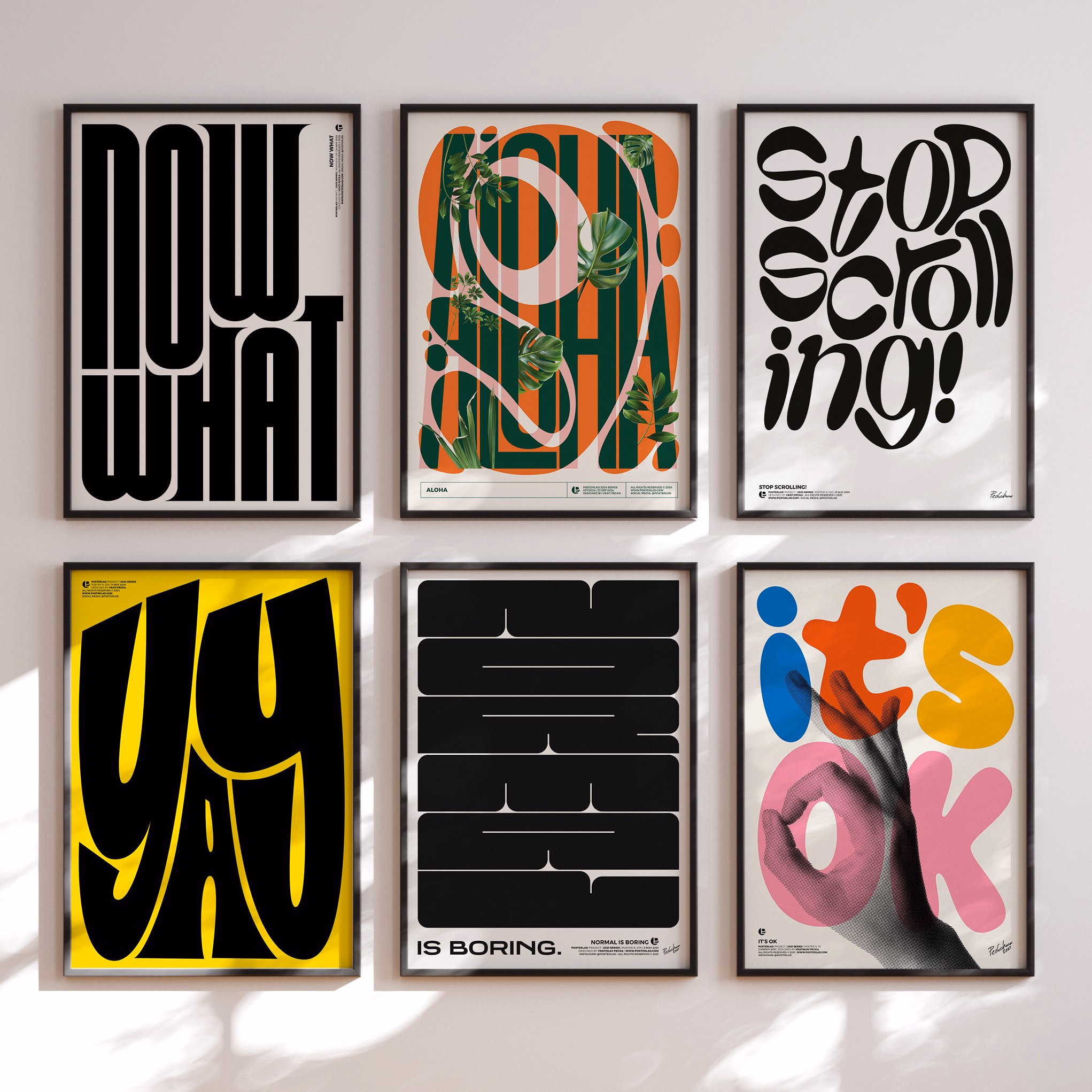 Some of my typographic prints. - posterlad