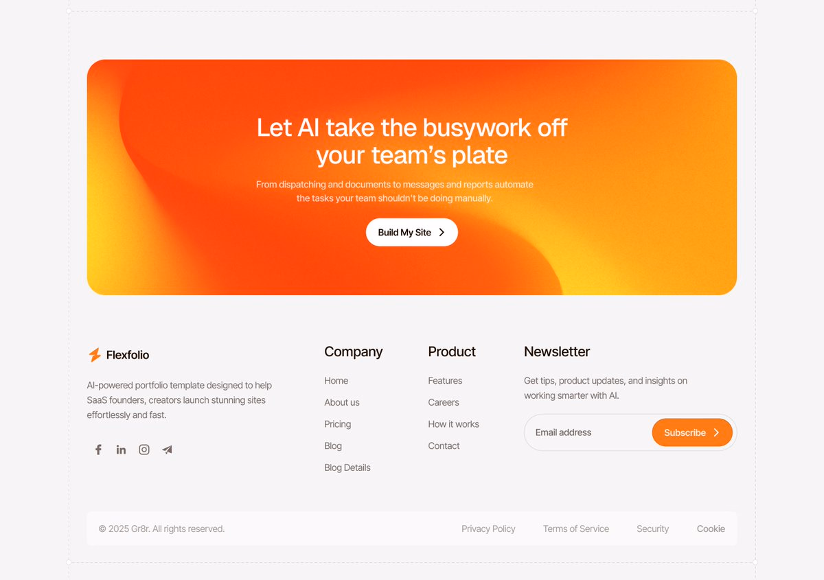 Footer Design - Tanjim | Design Partner