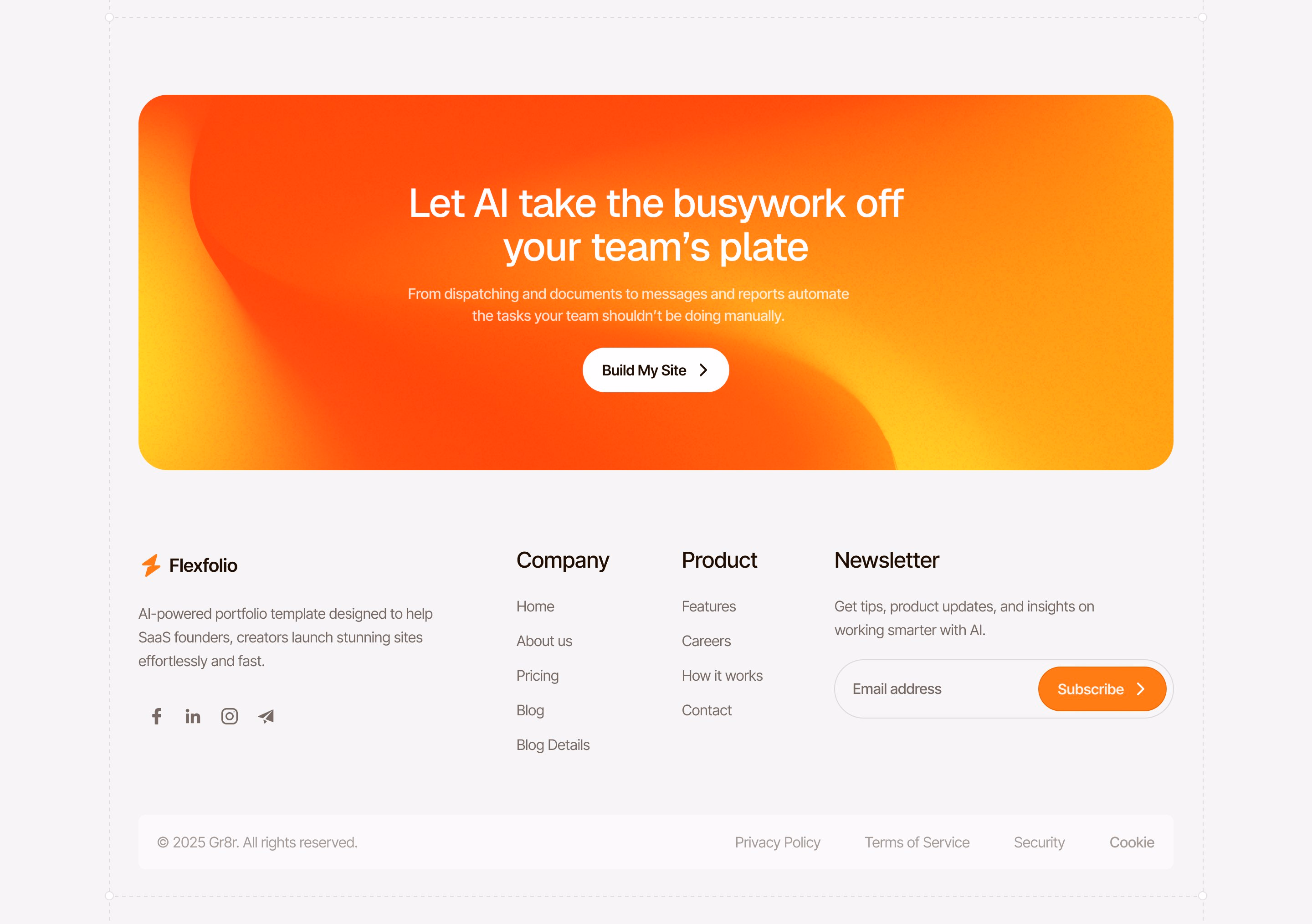 old work footer design - Tanjim | Design Partner