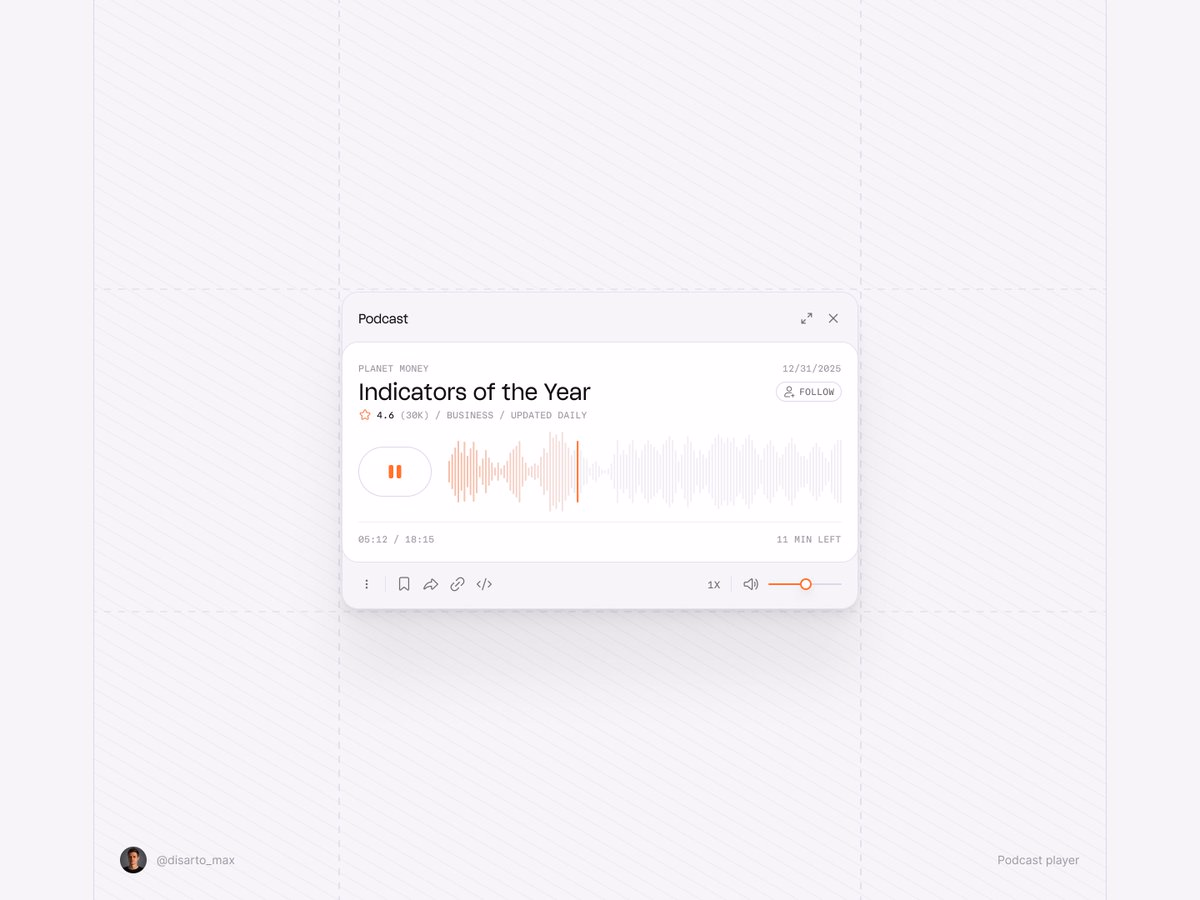 Podcast player [UI element] - Maxim Kuznetsov