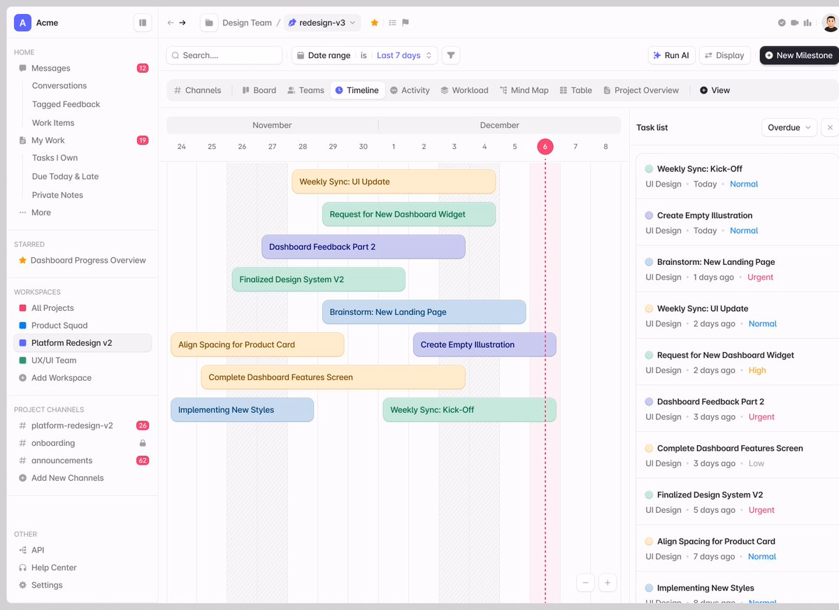 calendar UI - Marcel