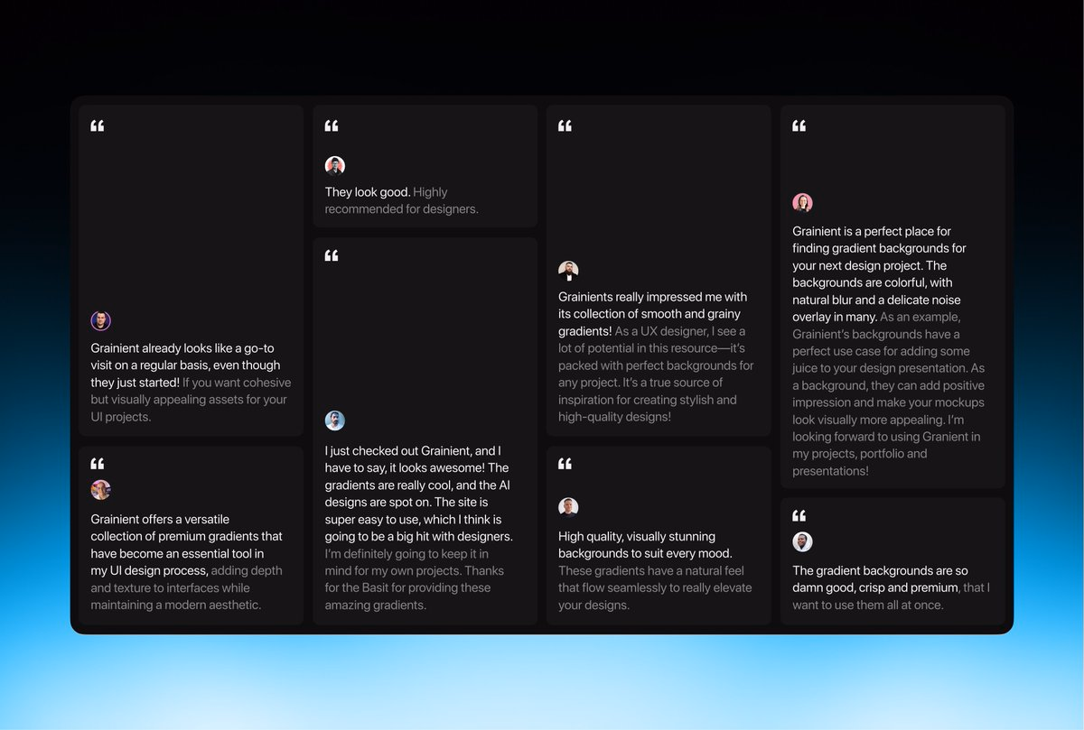 2026 updates are rolling out. If you’ve used Grainient, drop a test... - Basit A. Khan