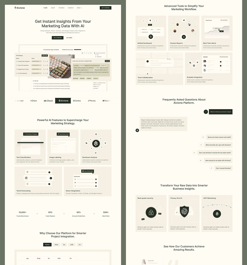 AI-Integrated saas home page. How is it? - Snigdha