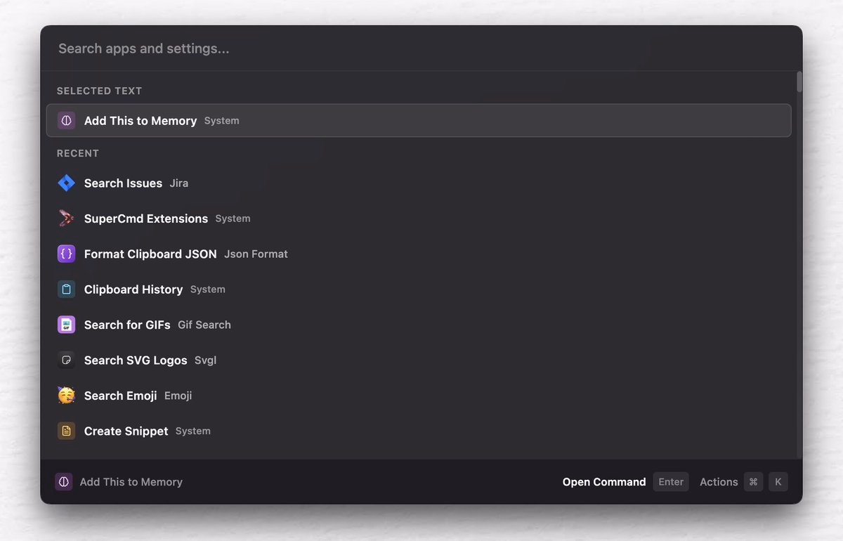 We just shipped SuperCmd - The ultimate open-source alternative to... - Shobhit