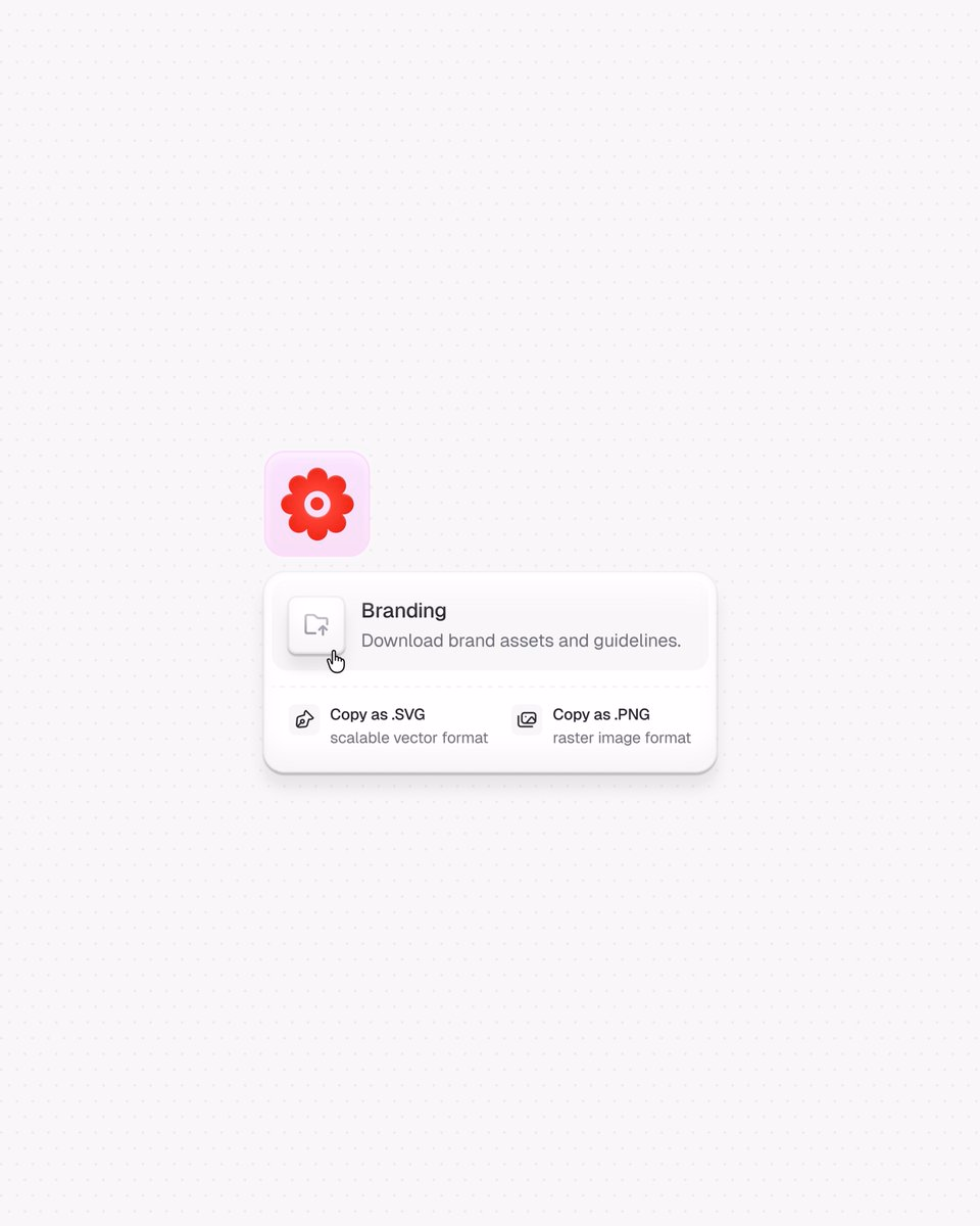 branding actions popover menu - Juliette