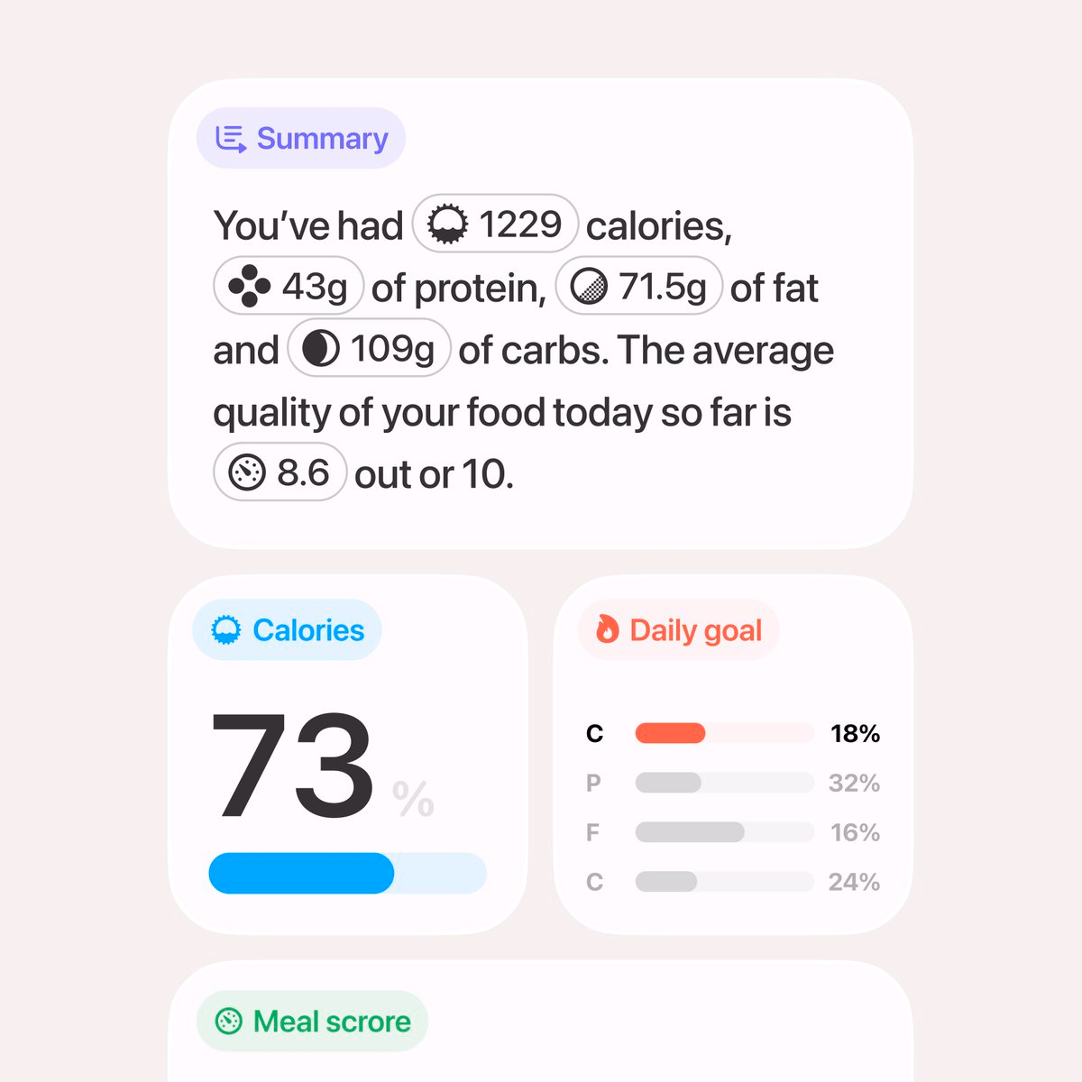 my girlfriend asked me if there's an apple health app, but for food... - alexey