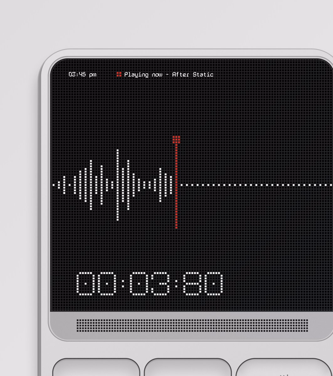 Made this dot matrix style recorder in figma Thoughts? - Adi