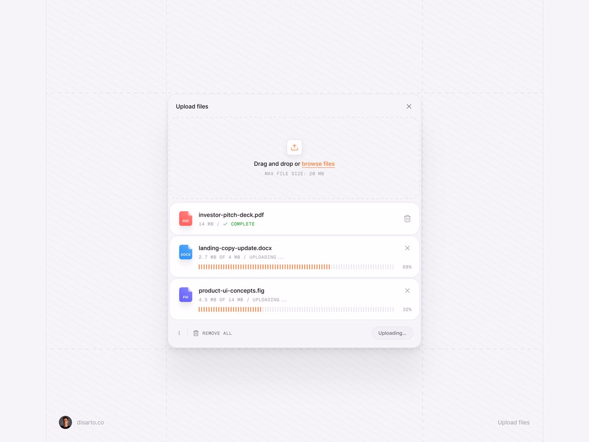 Upload files [UI component] - Maxim Kuznetsov