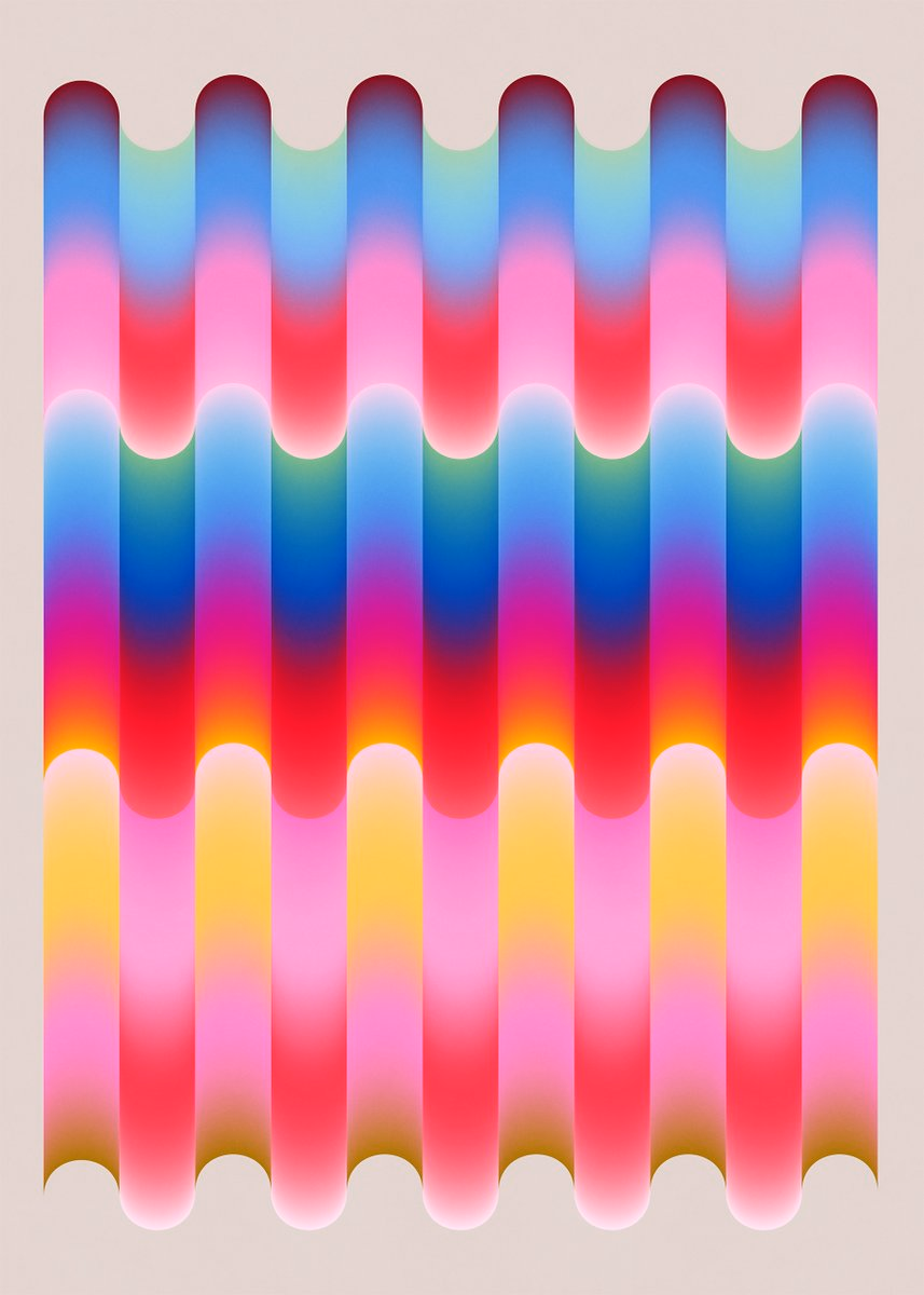An abstract gradient composition of repeating rounded columns with... - Jerry-Lee Bosmans