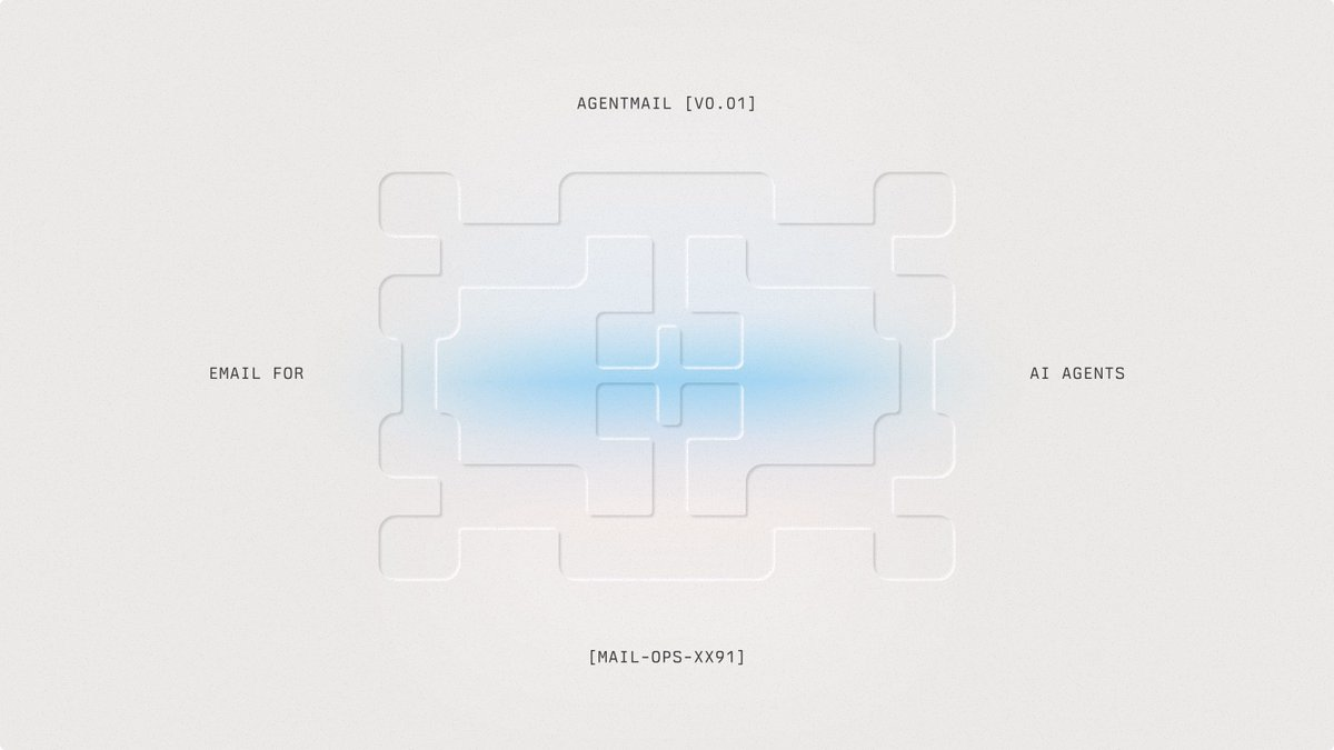 A minimal identity presentation for AgentMail with embossed geometr... - Joel Rosen