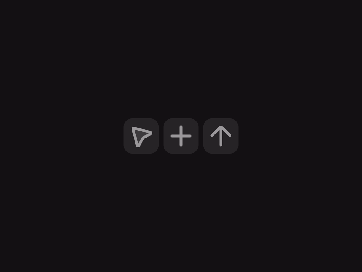 A dark minimalist interface mockup with floating controls and a com... - benjamin