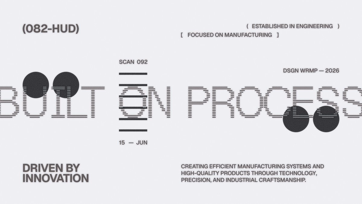 A set of industrial-inspired typographic poster studies built from... - Serge