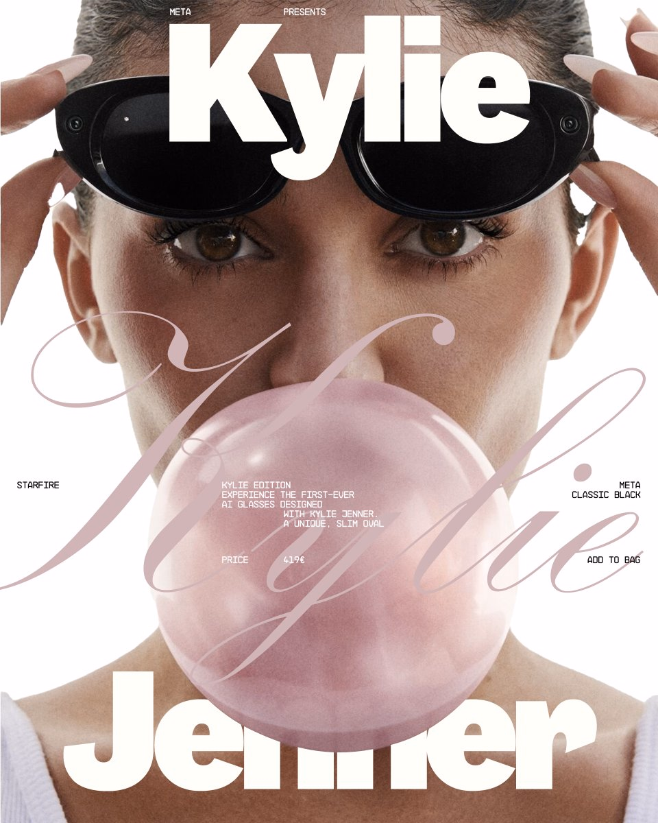 Bold editorial-style mockups for a Meta x Kylie Jenner glasses camp... - Oliver Gareis