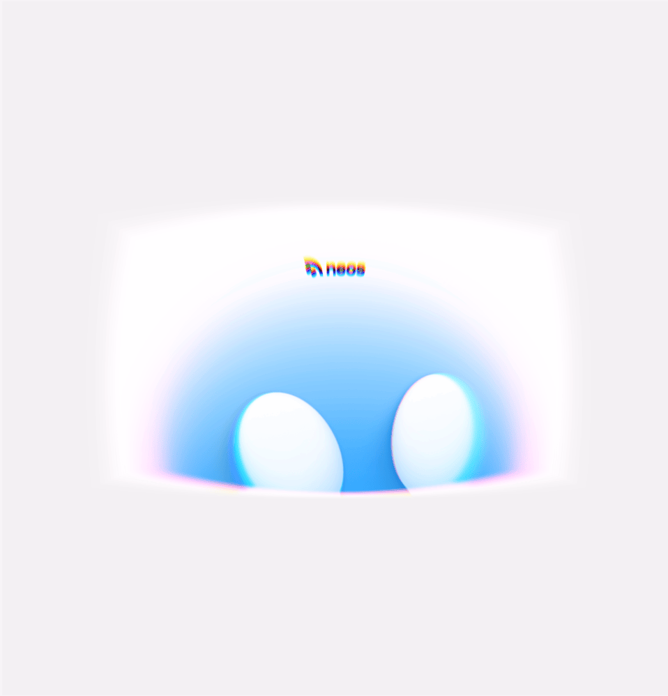 Three shader-rendered app icon variants for Neos, featuring a soft... - Andreas Kruszakin-Liboska