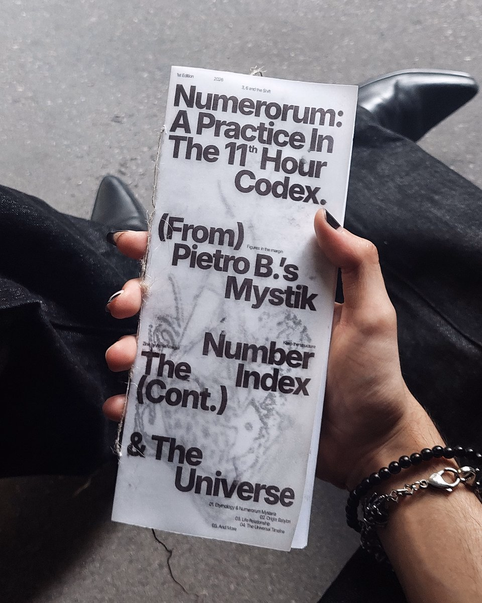 A hand-produced monochromatic zine exploring numerology and mystici... - Armin V.