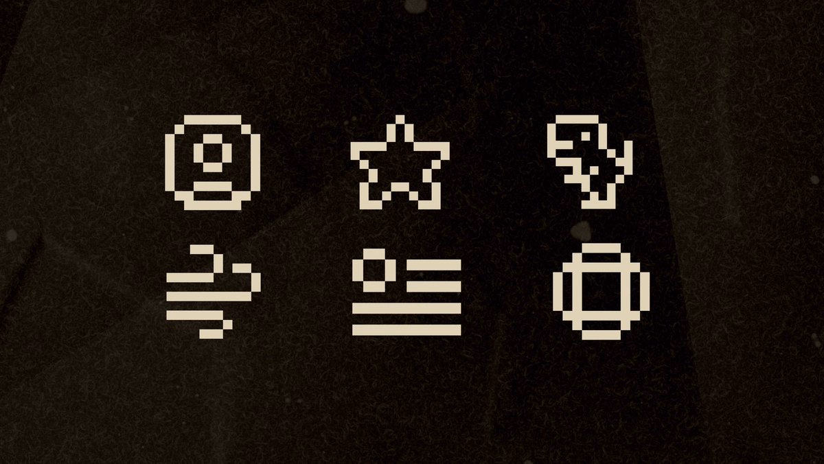 Pixelated brand icons for bictor - shihab
