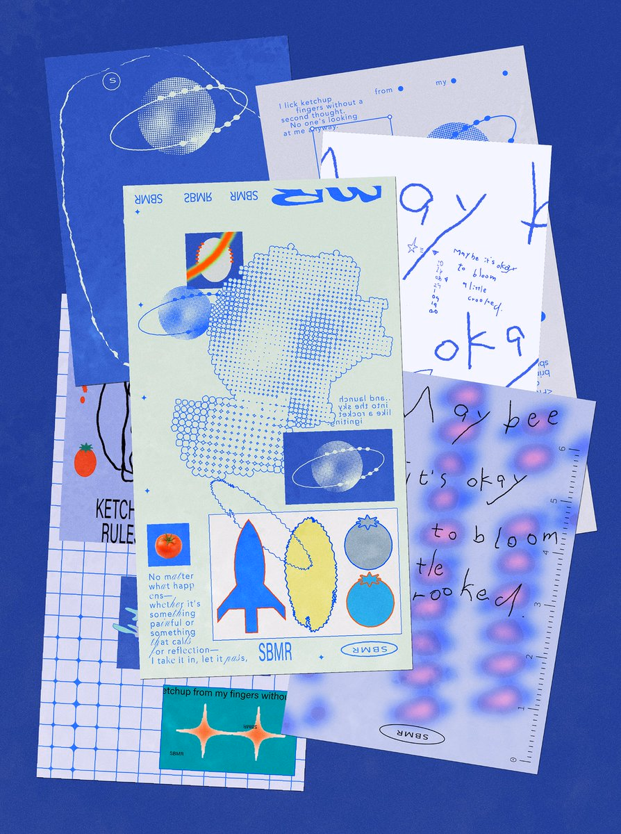 A series of experimental zine-style print pieces by SBMR mixing hal... - sbmr