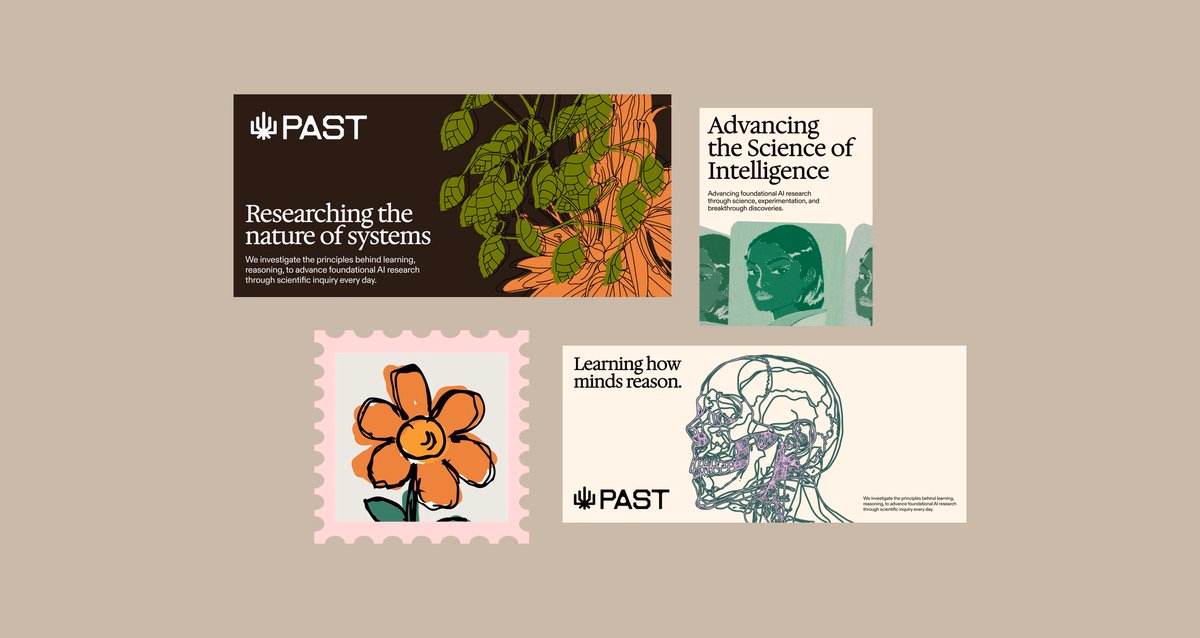 A Frontier AI Research Lab Past - Branding snippets - shihab - UI design by @shihaabbbb on X