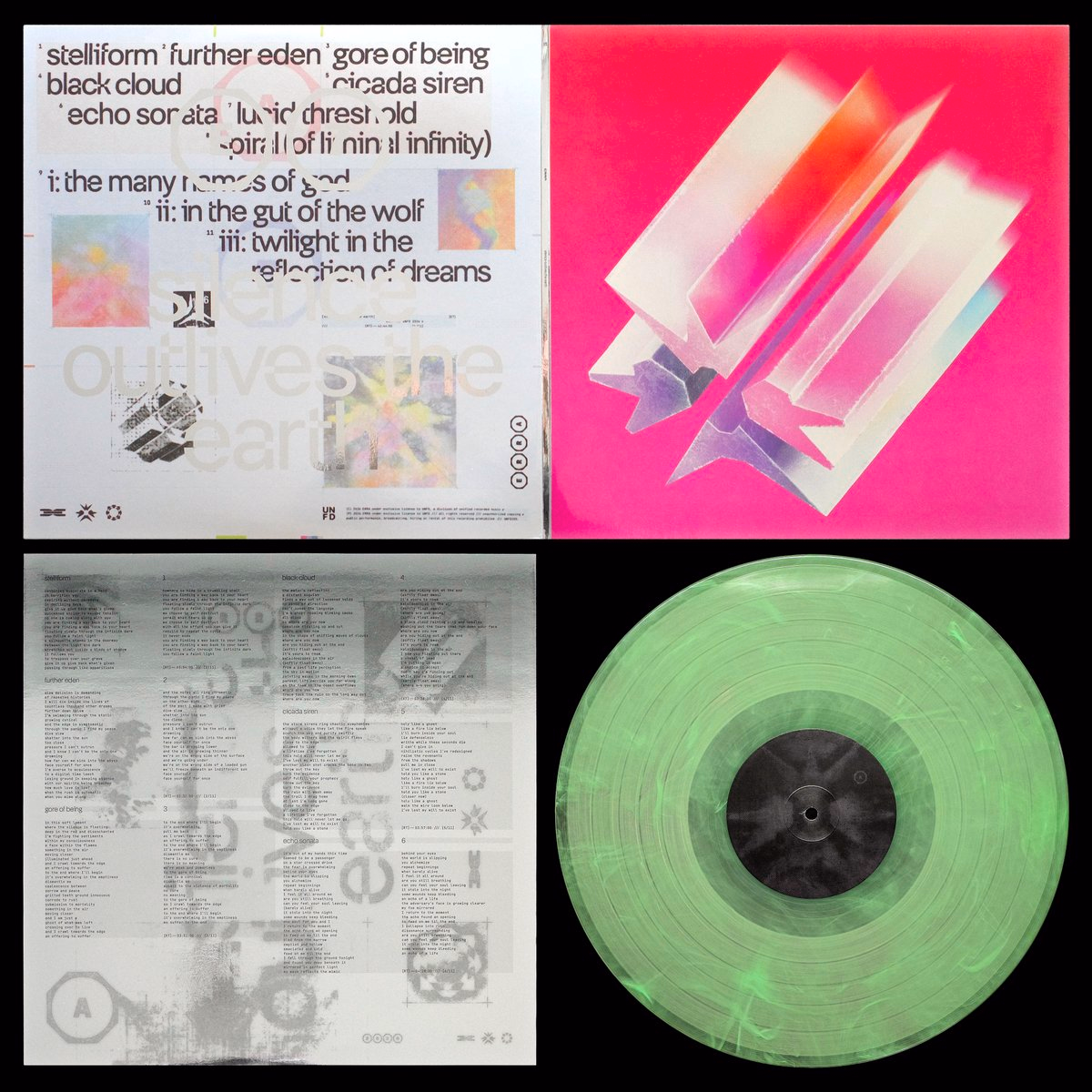 Album packaging design for Erra featuring a bold magenta cover with... - Dan Barkle