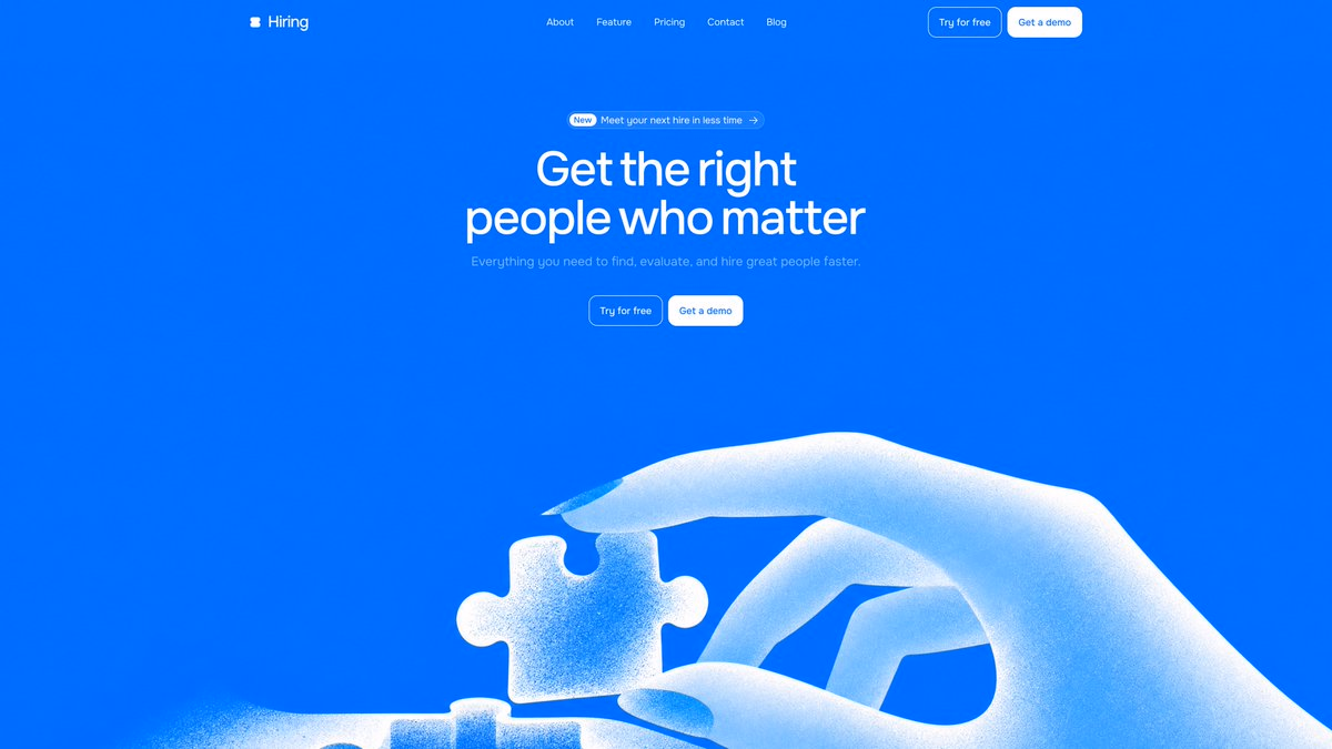 Hero section explorations for a hiring platform website, each featu... - Dev Patel - UI design by @devdsgn on X