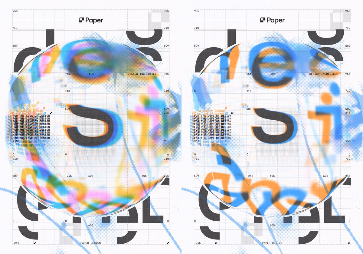 A pair of experimental poster compositions for Paper that layer lar... - Agu Seguí