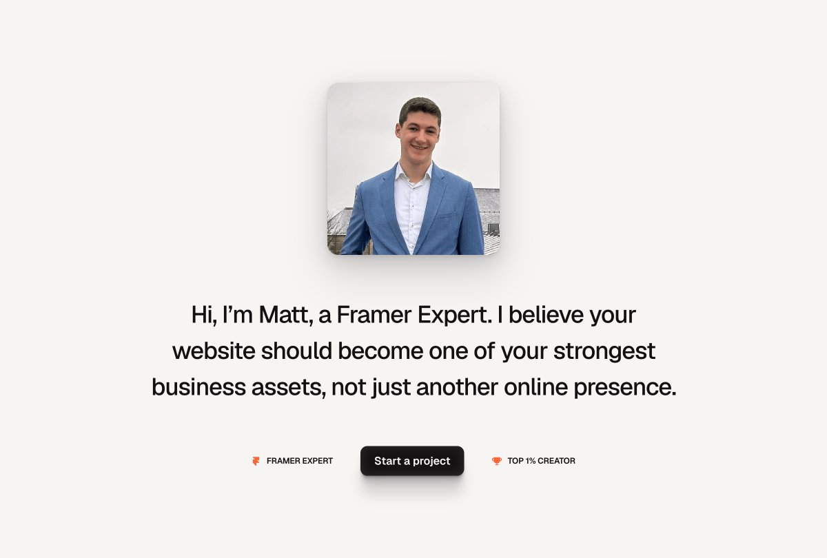 A sneak peek at the About section of my upcoming personal website - Matt