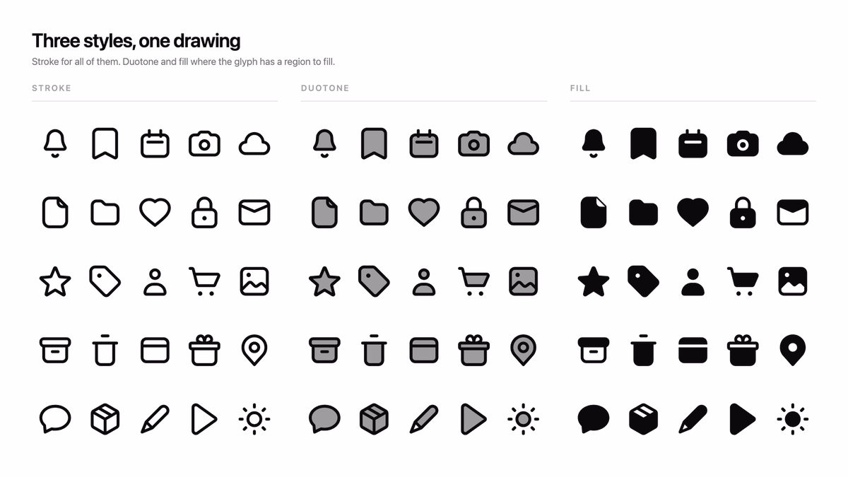 Keyline Icons is out. 503 icons, three styles, MIT. 503 stroke, 415... - Zafar Ismatullaev