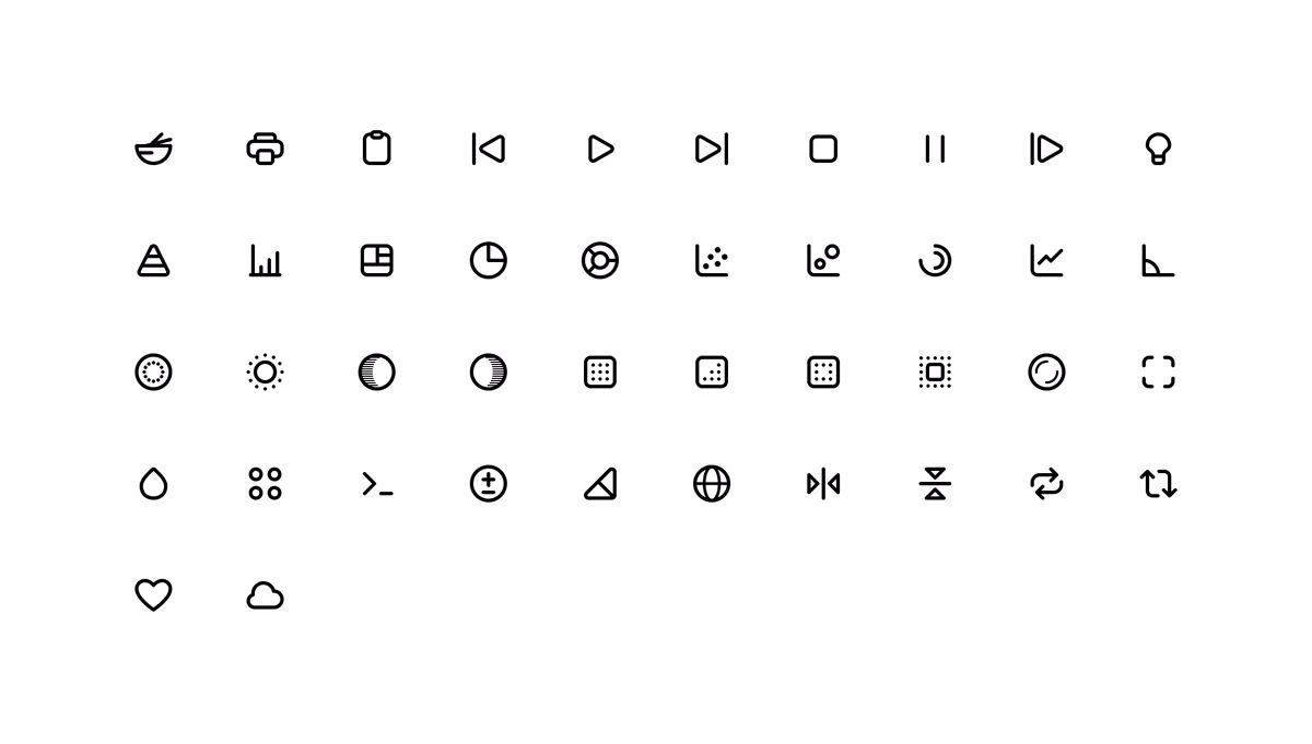 42 new icons today. - Colm Tuite - UI design by @colmtuite on X