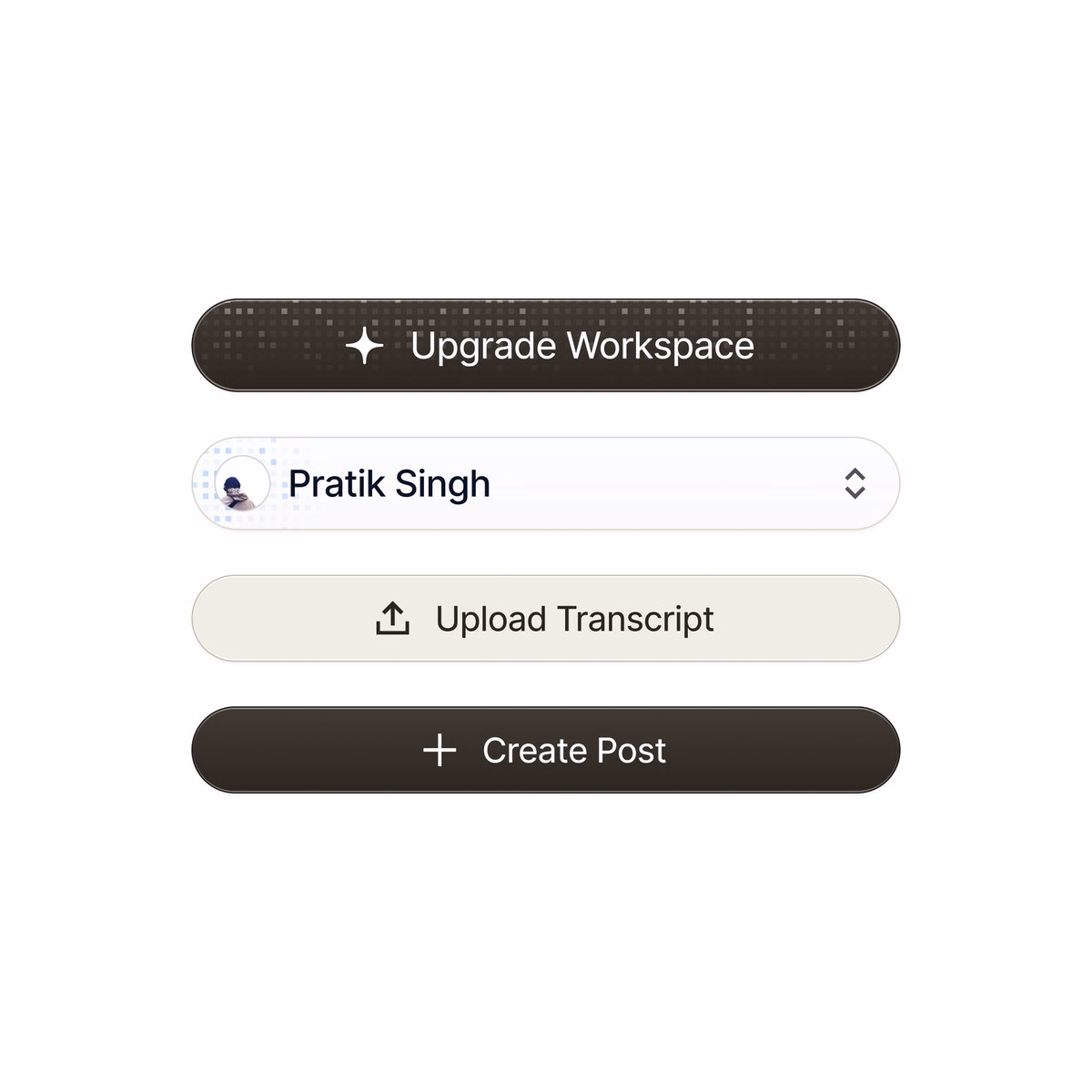 buttons - Pratik - UI design by @maybepratikk on X